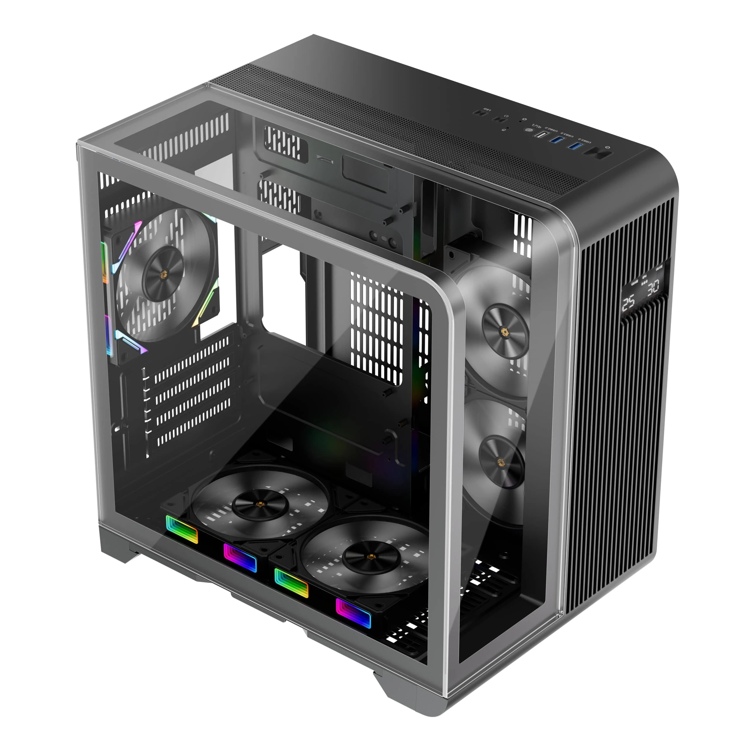 1stPlayer RT5 Black без БП (RT5-BK) (UA) Типорозмір: Midi Tower; Форм-фактор