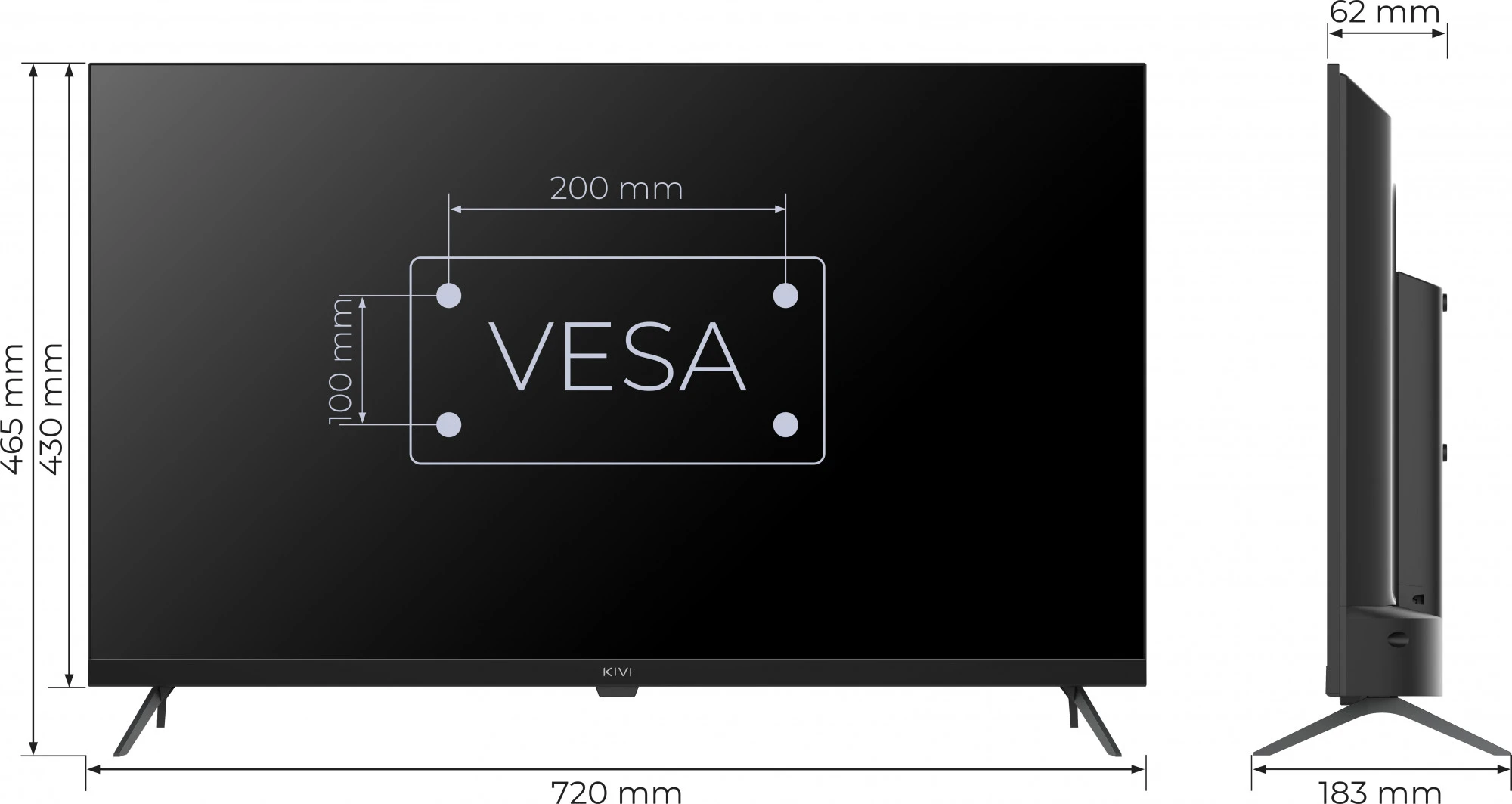 KIVI 32 FHD Prime E5 QLED (32F770QB) (UA) Діагональ, дюйм  32 