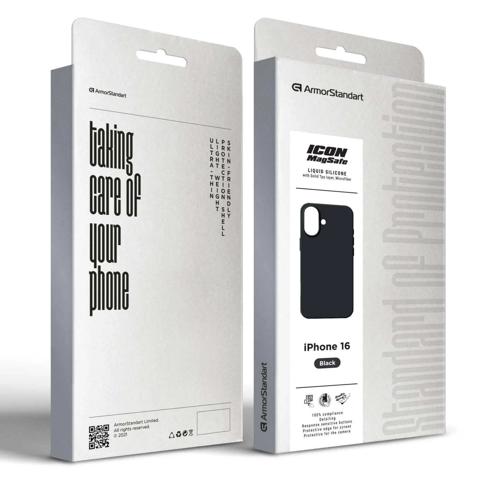 Чохол для мобільного телефону Armorstandart ICON2 MagSafe Apple iPhone 16 Black (ARM80211) (UA) Сумісність з брендом  Apple 