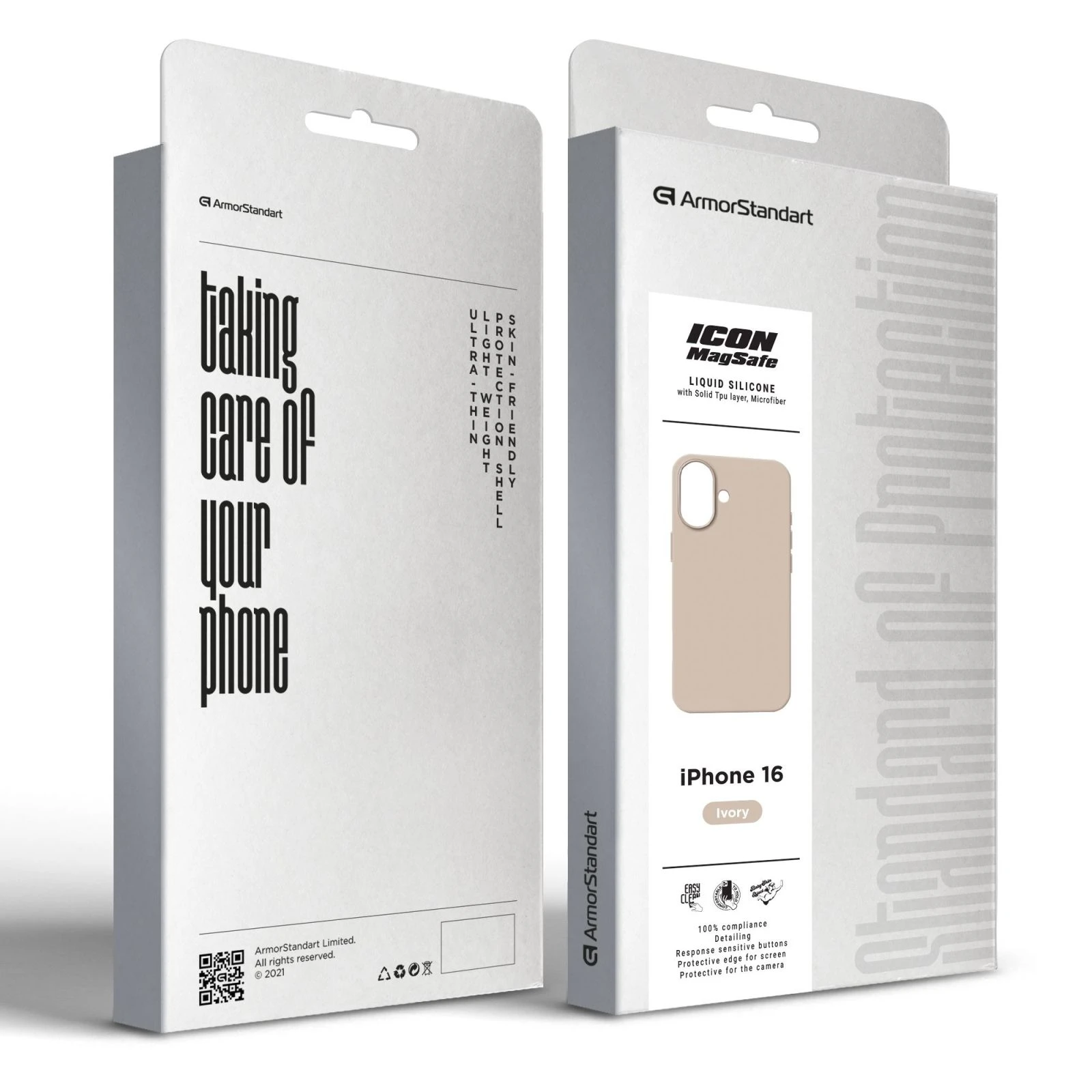 Чохол для мобільного телефону Armorstandart ICON2 MagSafe Apple iPhone 16 Ivory (ARM80180) (UA) Сумісність із брендом: Apple