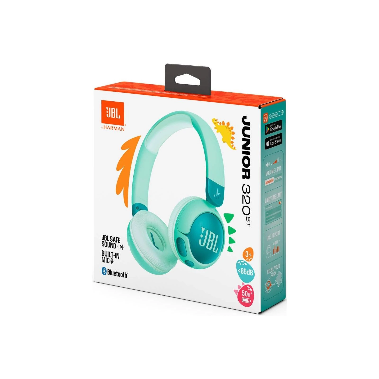 Навушники JBL JR 320BT Green (JBLJR320BTGRN) (UA) Тип: дитячі; Призначення: