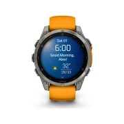 Смарт-часы Garmin fenix 8 47mm, AMOLED, Saph, Ti/Bare/Grpht, SparkOrg/GrphtBd, (010-02904-11) (UA)