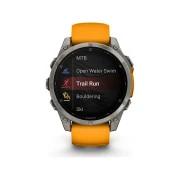 Смарт-часы Garmin fenix 8 47mm, AMOLED, Saph, Ti/Bare/Grpht, SparkOrg/GrphtBd, (010-02904-11) (UA)