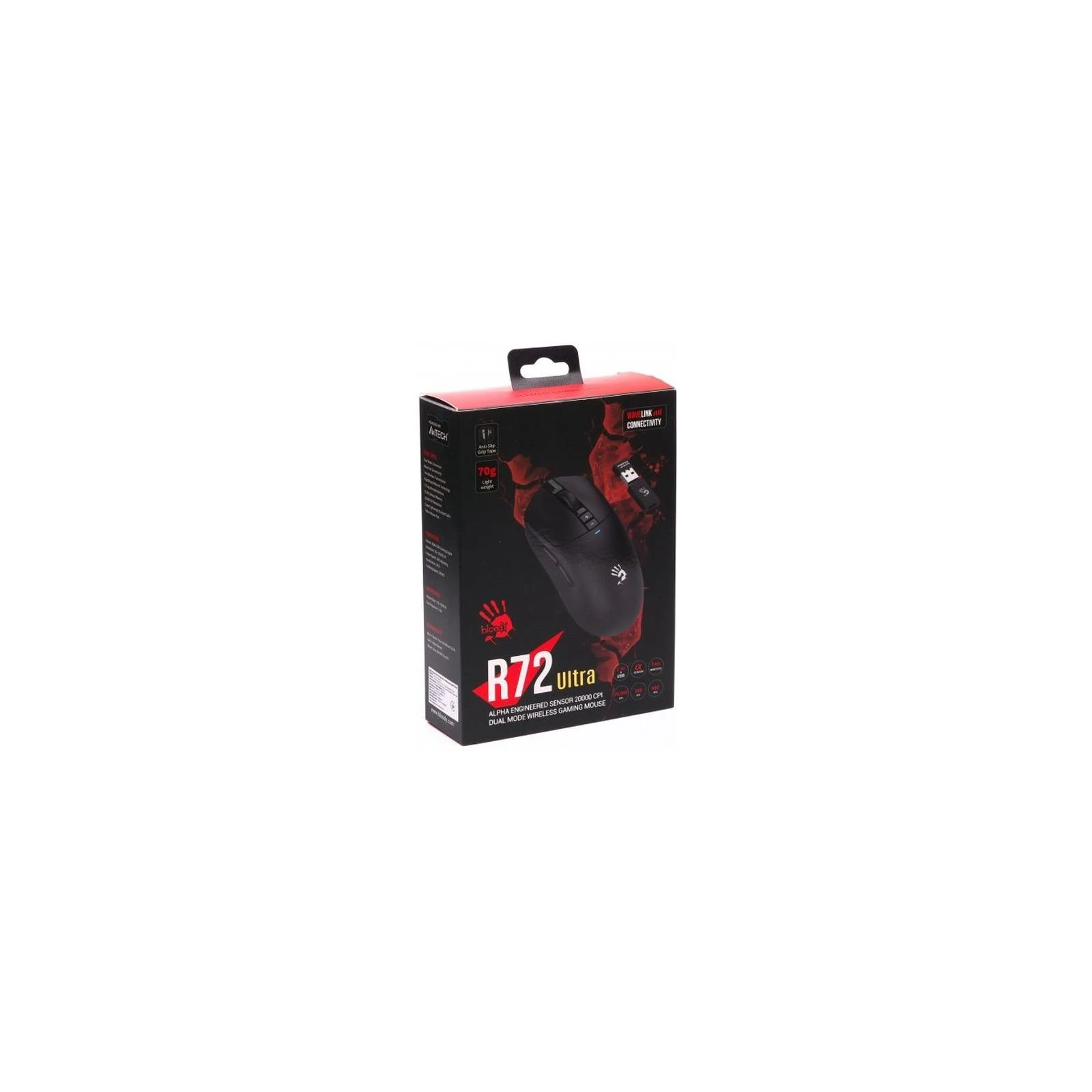 A4Tech Bloody R72 Ultra Wireless/USB Black (4711421000895) (UA) Тип: Геймерские; Подключение: