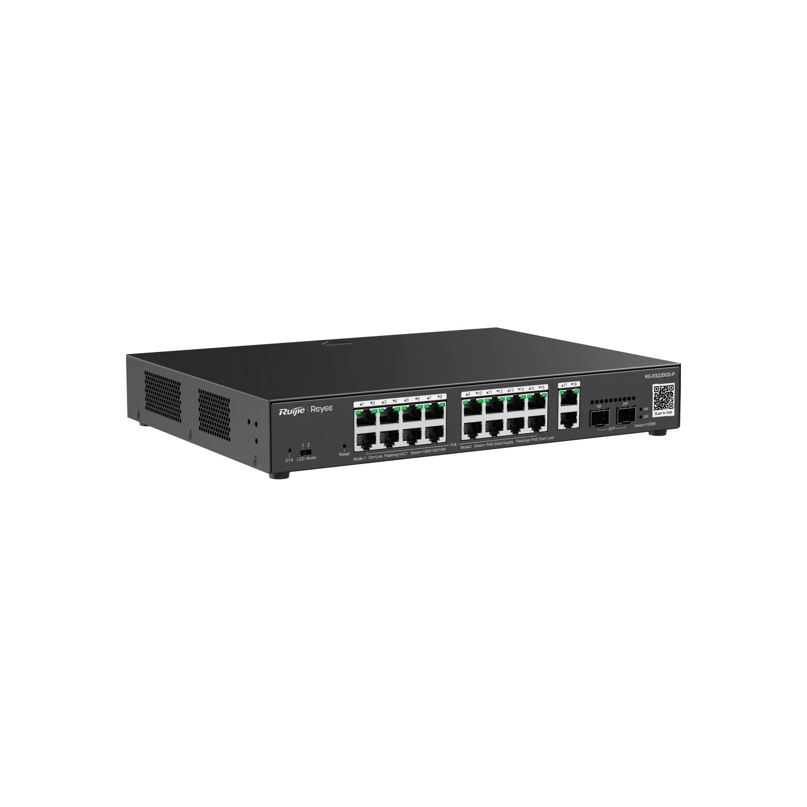 Комутатор мережевий Ruijie Networks RG-ES220GS-P (UA) Можливість управління  Управління 