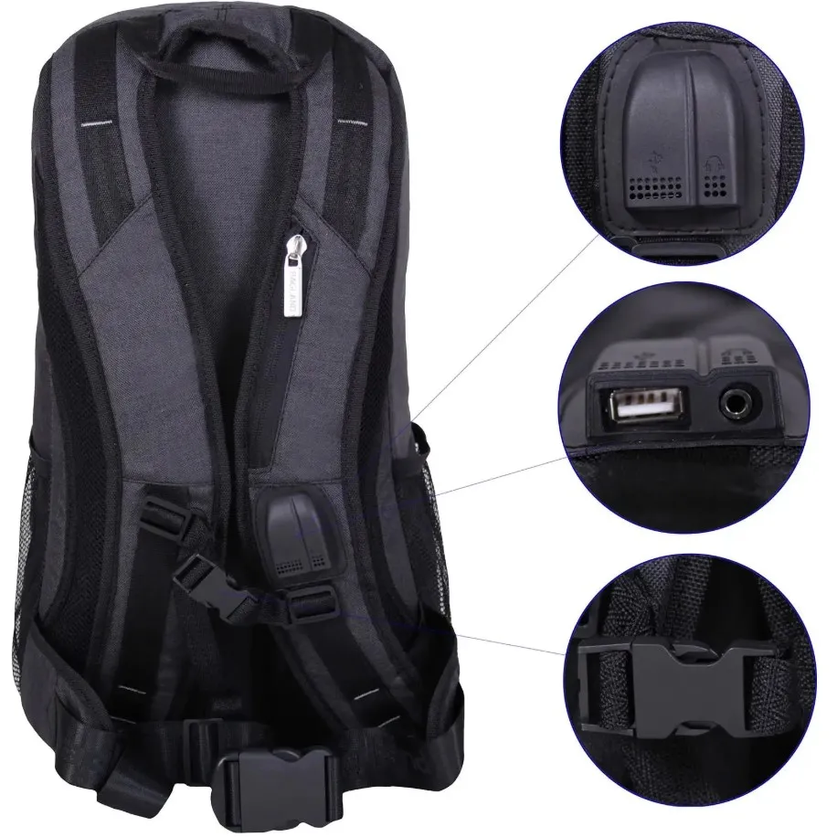 Рюкзак для ноутбука Bagland 15.6 Granite 23L black/gray 0012069 (7072175) (UA) Рекомендуемый размер ноутбука: