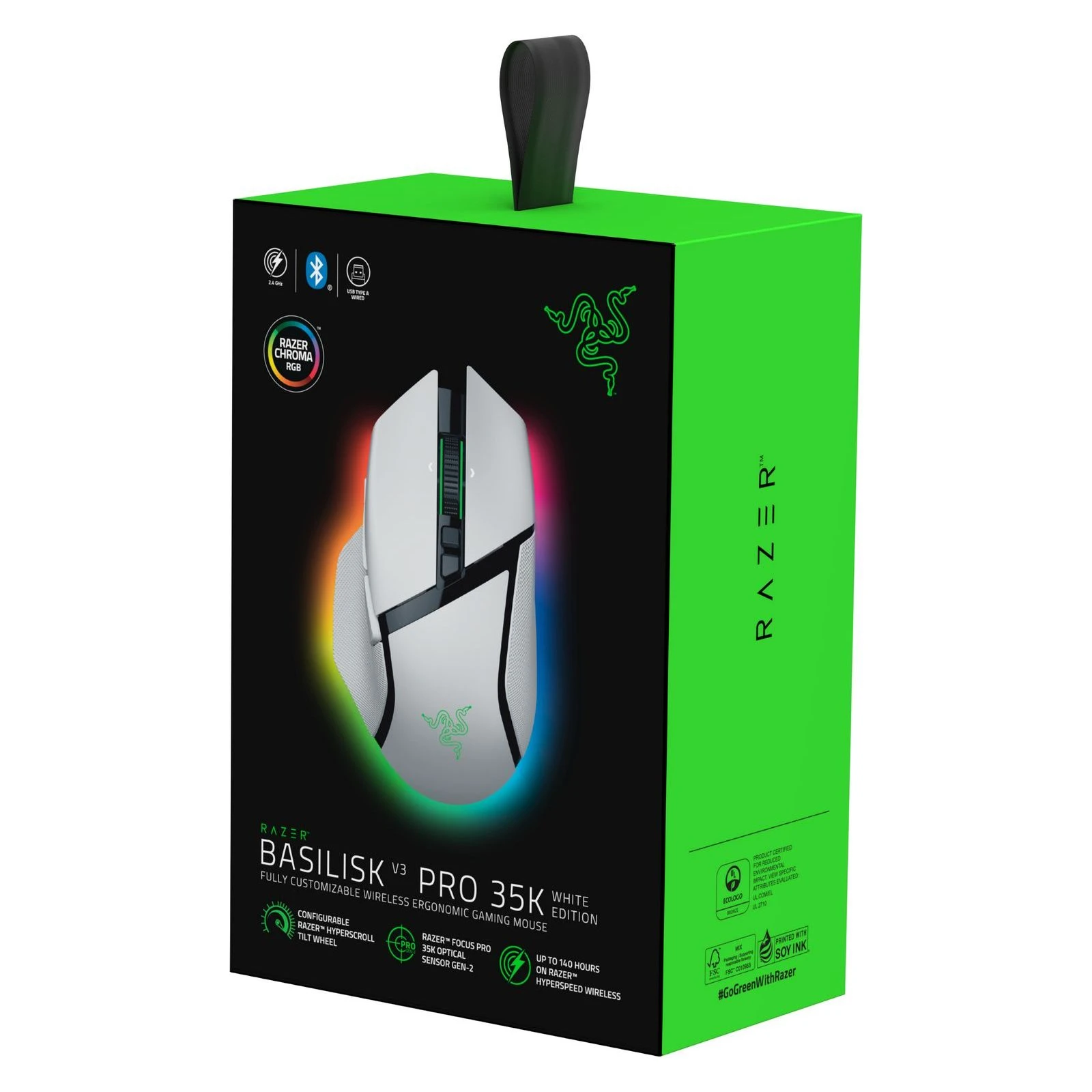 Razer Basilisk V3 Pro 35K Wireless/Bluetooth White (RZ01-05240200-R3G1) (UA) Тип датчика оптический