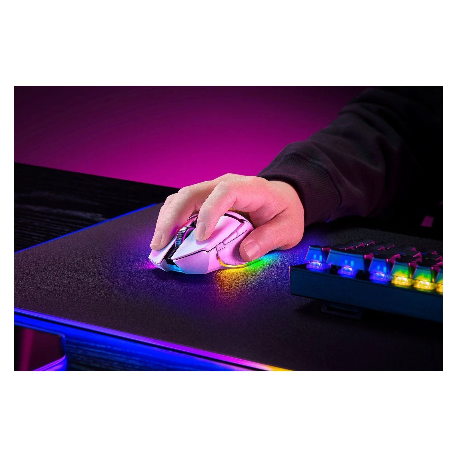 Razer Basilisk V3 Pro 35K Wireless/Bluetooth White (RZ01-05240200-R3G1) (UA) Подключение беспроводное