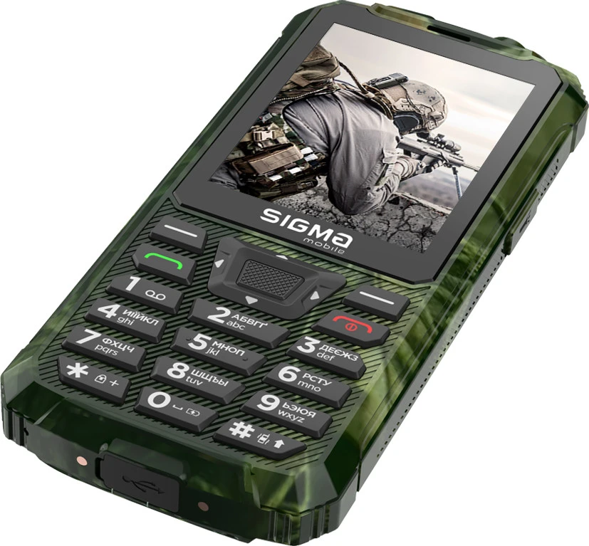 Sigma mobile X-treme PR68 Type-C Khaki (4827798122426) Діагональна, дюйм  2,8 
