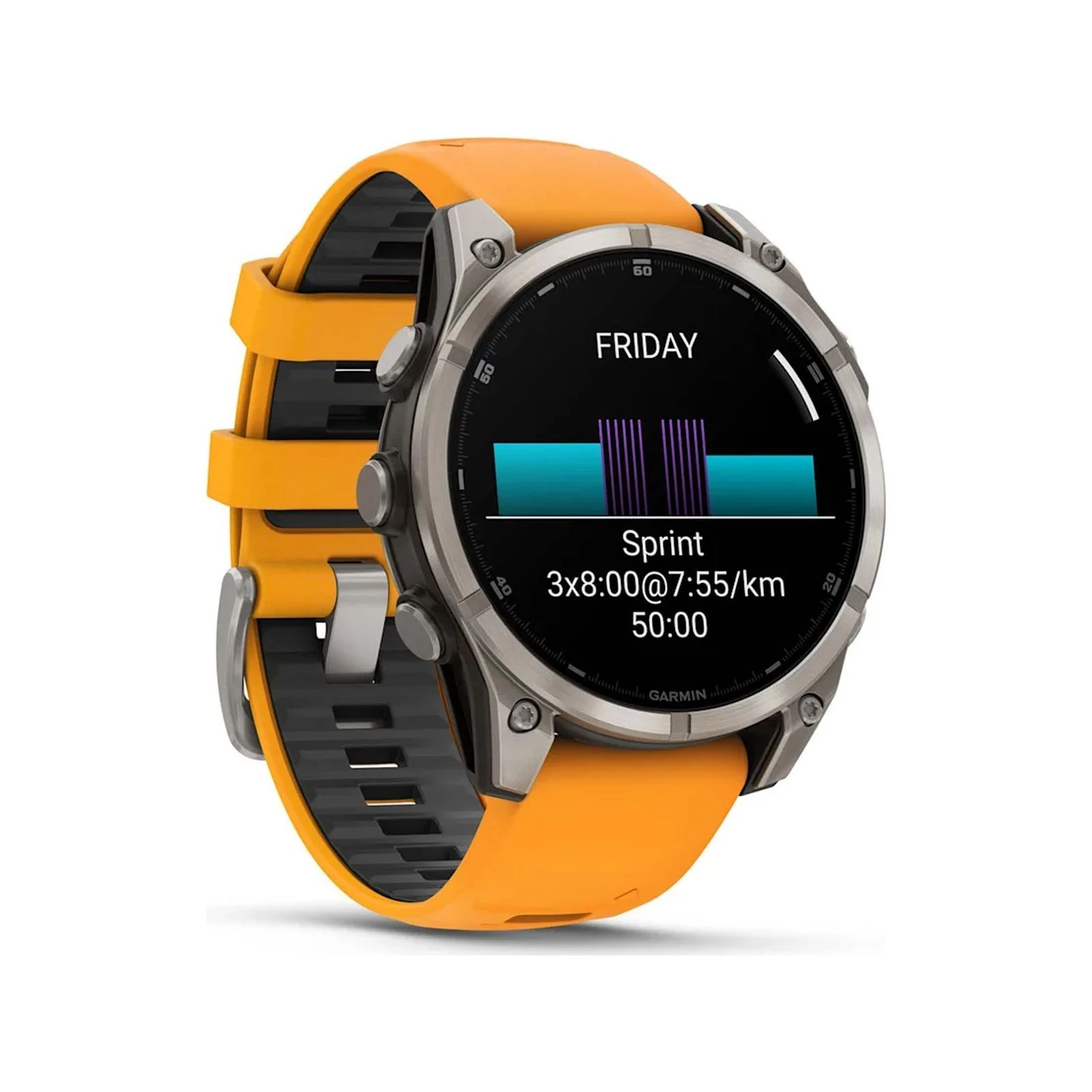 Смарт-годинник Garmin fenix 8 47mm, AMOLED, Saph, Ti/Bare/Grpht, SparkOrg/GrphtBd, (010-02904-11) (UA) навігація = GPS 