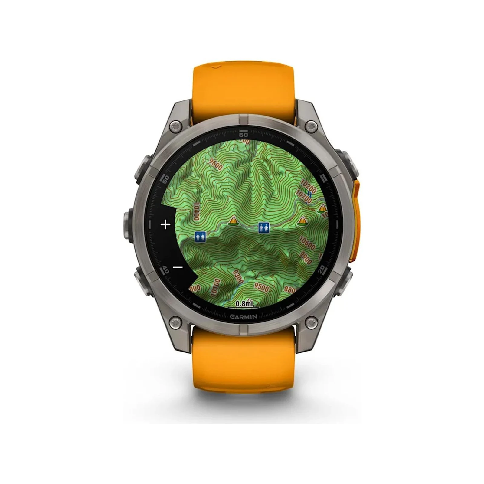 Смарт-годинник Garmin fenix 8 47mm, AMOLED, Saph, Ti/Bare/Grpht, SparkOrg/GrphtBd, (010-02904-11) (UA) Роздільна здатність 