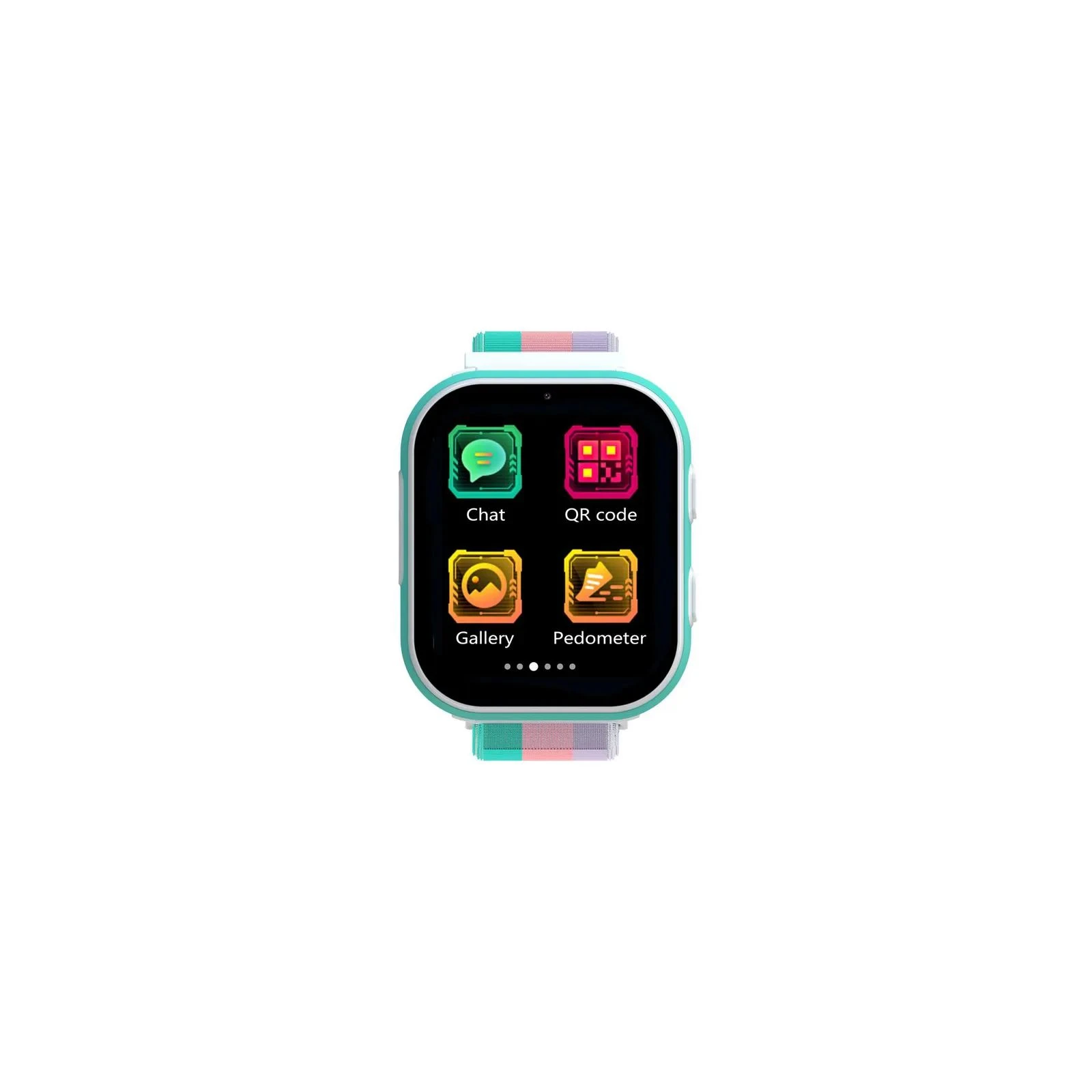 Смарт-годинник Gelius Pro GP-PK008 (Rainbow) White Kids smart watch with GPS/4G (Pro GP-PK008 (Rainbow) White) (UA) Форма годинника квадратні