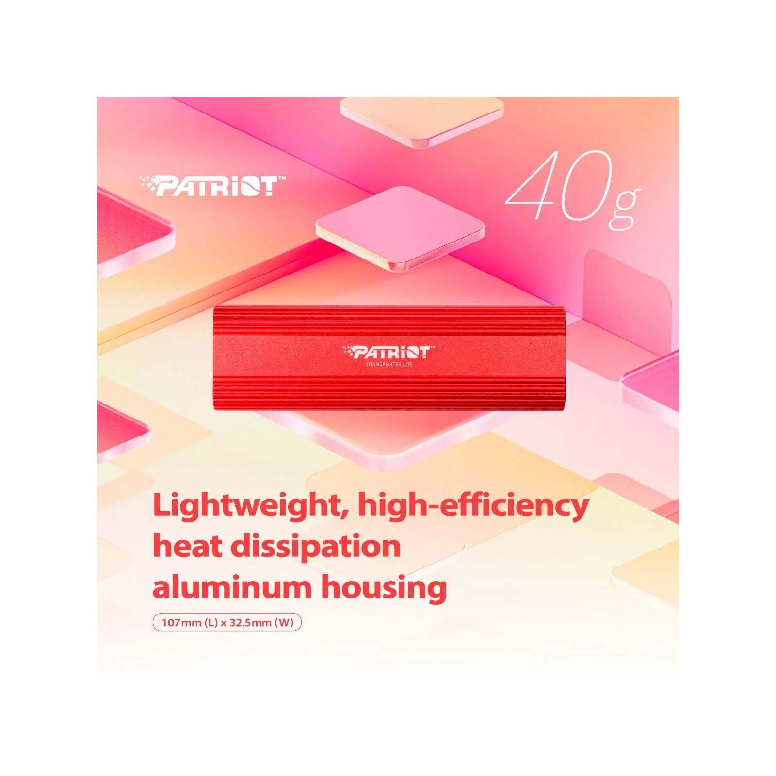USB-C 2TB Patriot (PTPL2TBPEC) (UA) Об'єм пам'яті 2 TB