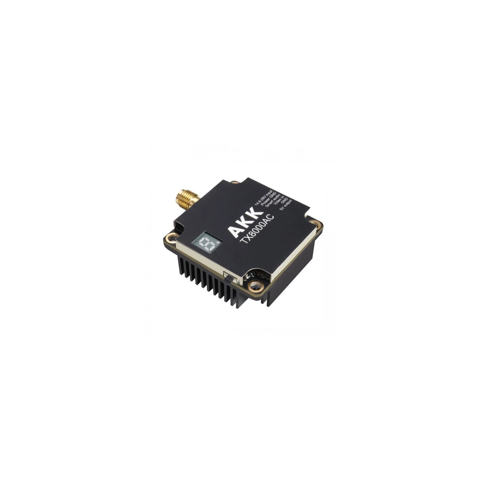 Відеопередавач (VTX) AKK Ultra Long Range 8W 4.9G-6G 96CH (TX8000AC) (UA) Розмір корпусу  36x36 мм 