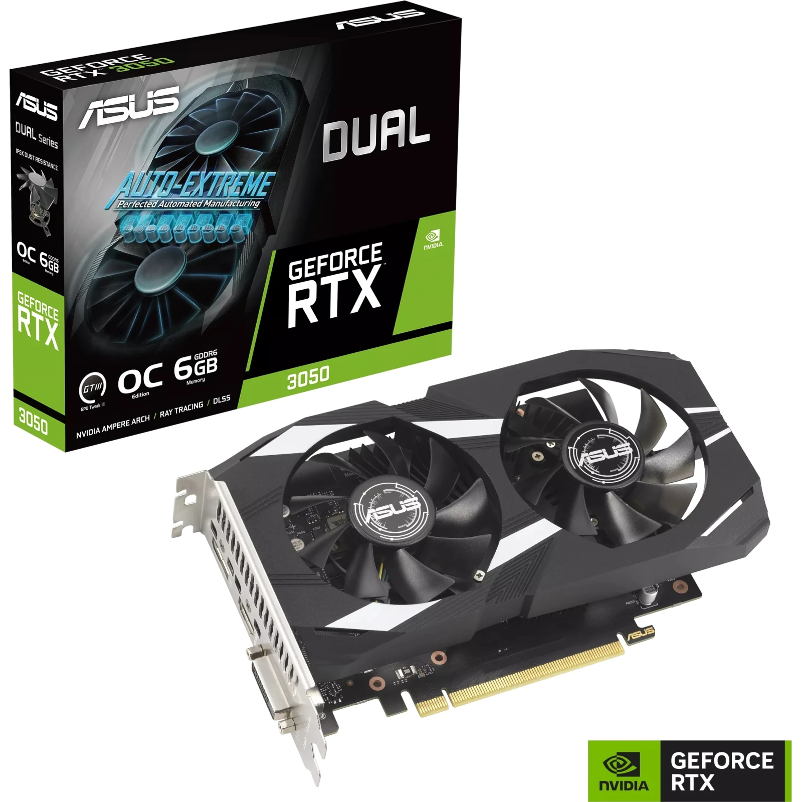 ASUS GeForce RTX3050 6Gb DUAL OC (DUAL-RTX3050-O6G) (90YV0K60-M0NA00) (UA) Семейство графики NVIDIA