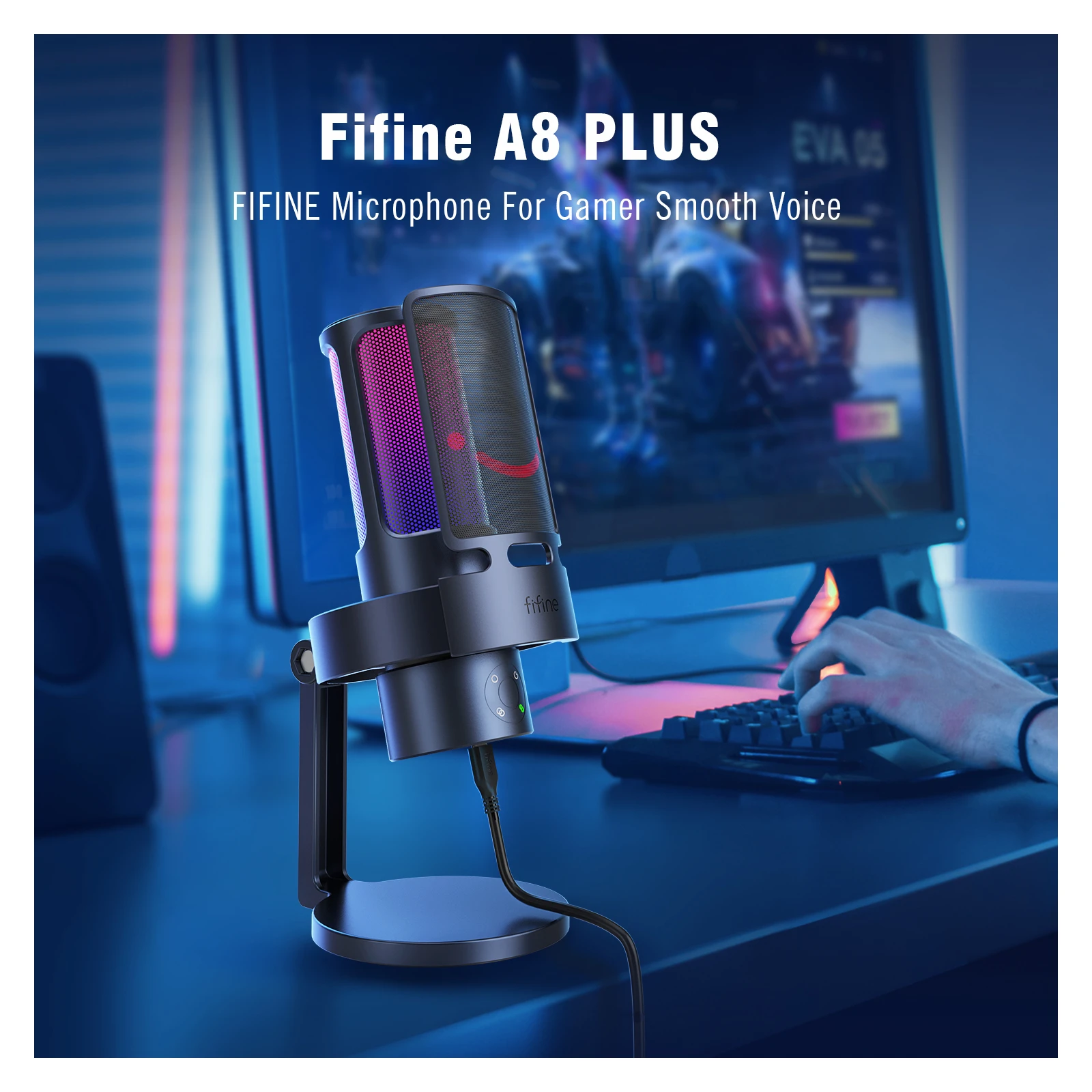 Fifine A8 Plus (UA) Чутливість мікрофона -40 дБ