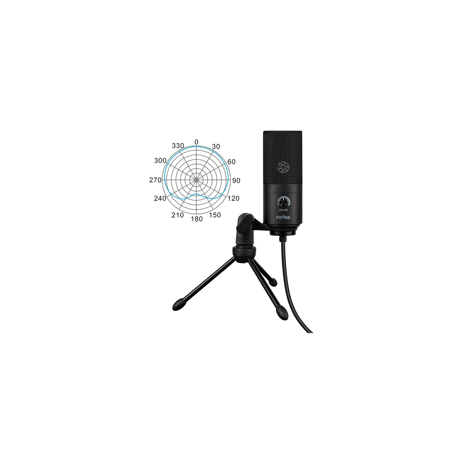 Fifine K669B (UA) Частотный диапазон микрофона 20 - 20000Гц