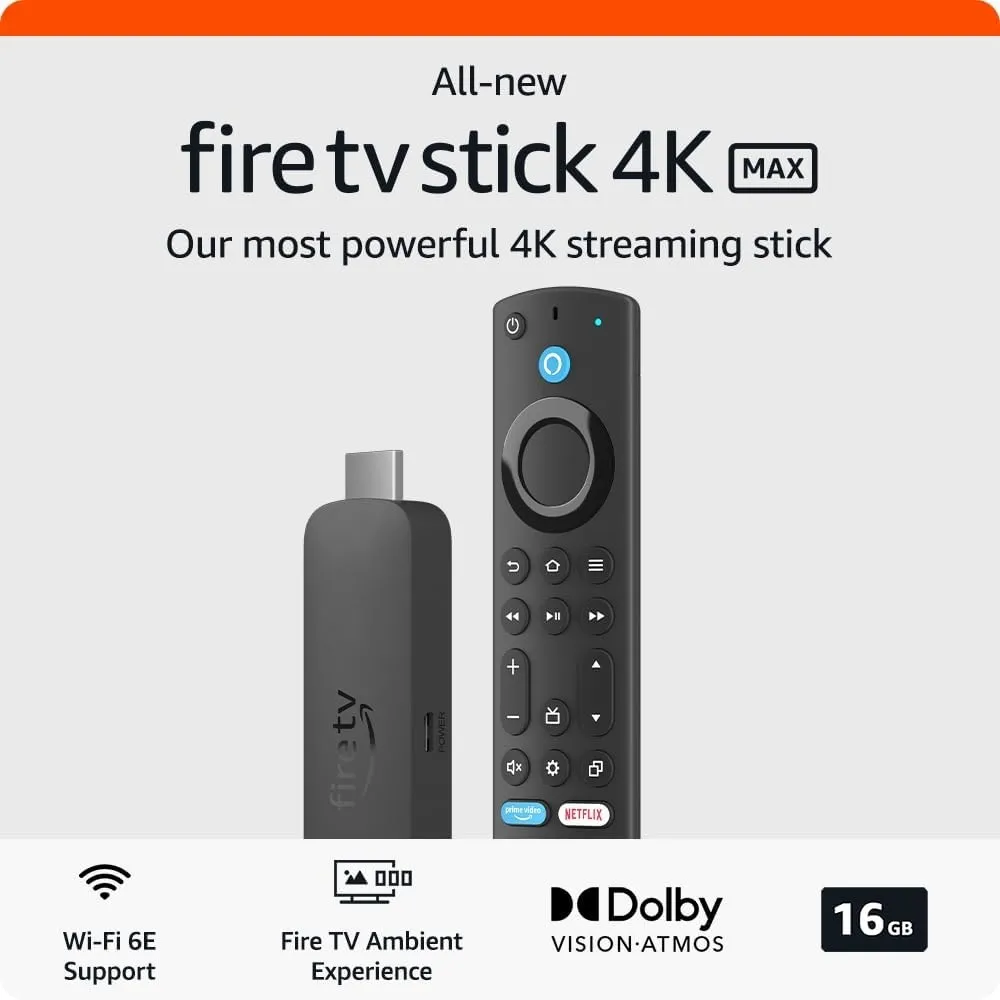 Amazon Fire TV Stick 4K Max (2nd Gen, 2023) Тип Приставка