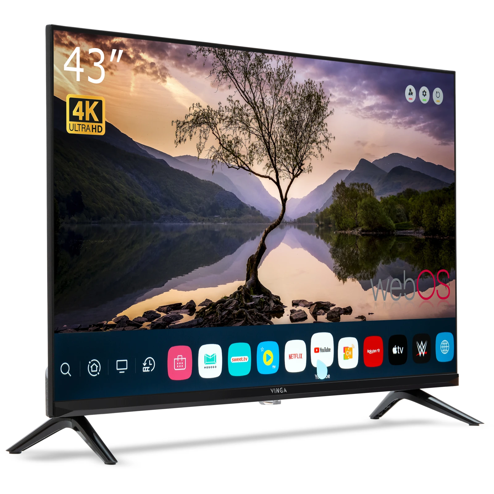 Vinga S43UHD25BWEB (UA) Тип телевизора: Smart TV, с Wi-Fi, LED -