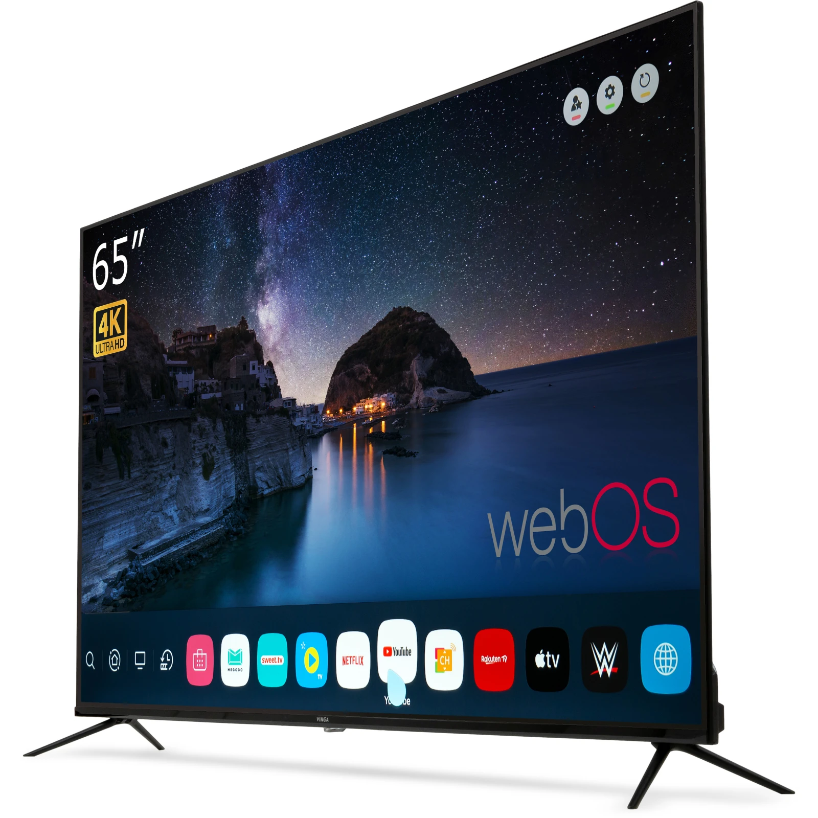 Vinga S65UHD25BWEB (UA) Тип телевизора: Smart TV, с Wi-Fi,