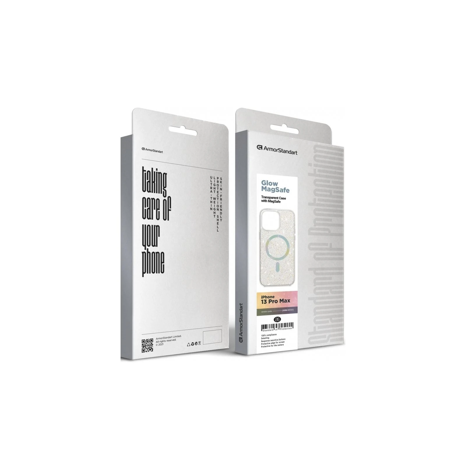 Чохол для мобільного телефону Armorstandart Glow Magsafe Apple iPhone 13 Pro Max Transparent (ARM69721) (UA) ТОП Популярних моделей: Apple iPhone 13