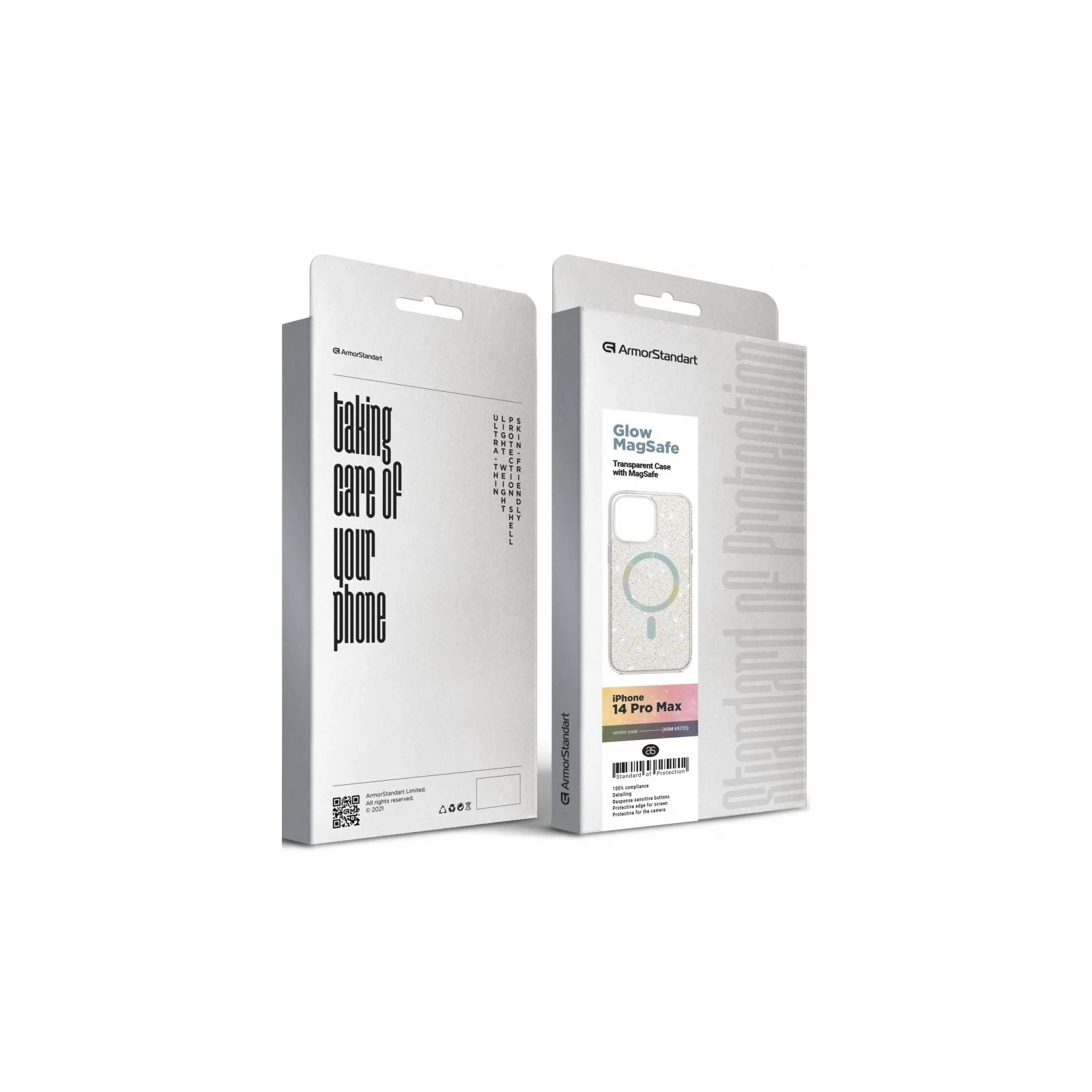 Чохол для мобільного телефону Armorstandart Glow Magsafe Apple iPhone 14 Pro Max Transparent (ARM69725) (UA) ТОП Популярних моделей: Apple iPhone 14