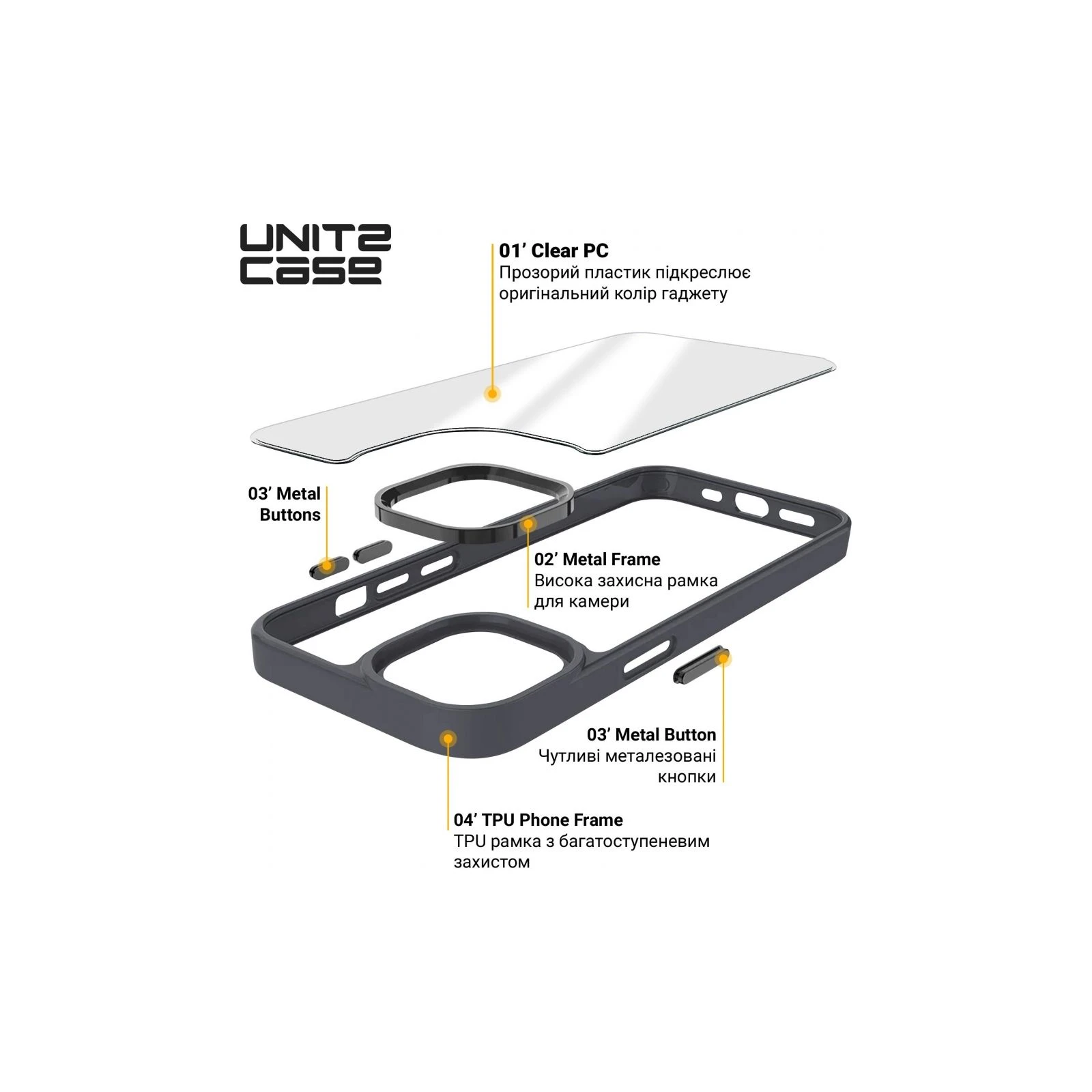 Чехол для мобильного телефона Armorstandart UNIT2 Apple iPhone 14 Black (ARM69937) (UA) Совместимость с брендом Apple