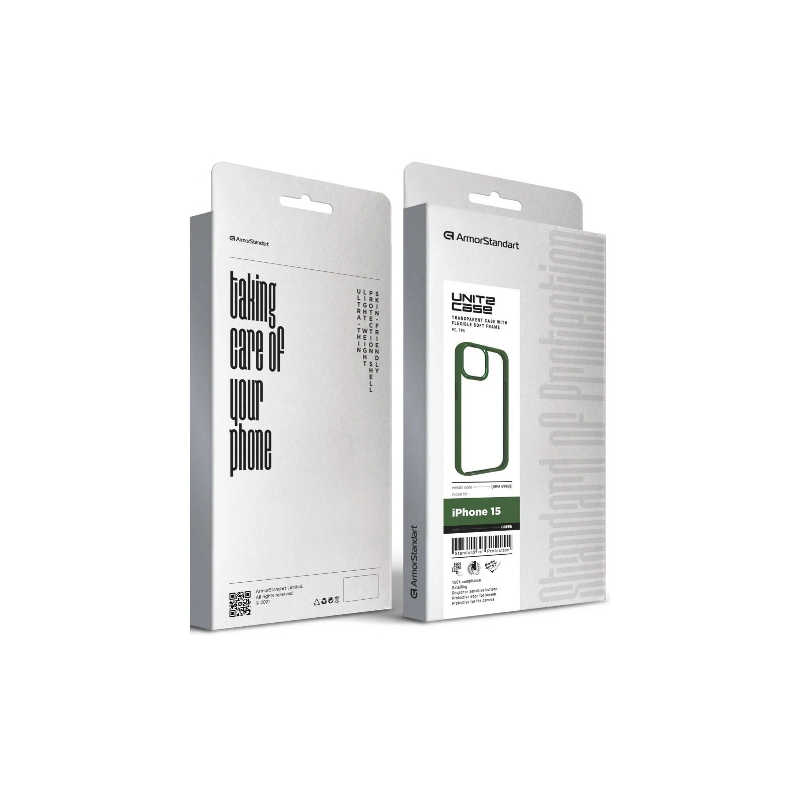 Чехол для мобильного телефона Armorstandart UNIT2 Apple iPhone 15 Green (ARM69968) (UA) ТОП Популярных моделей: Apple iPhone