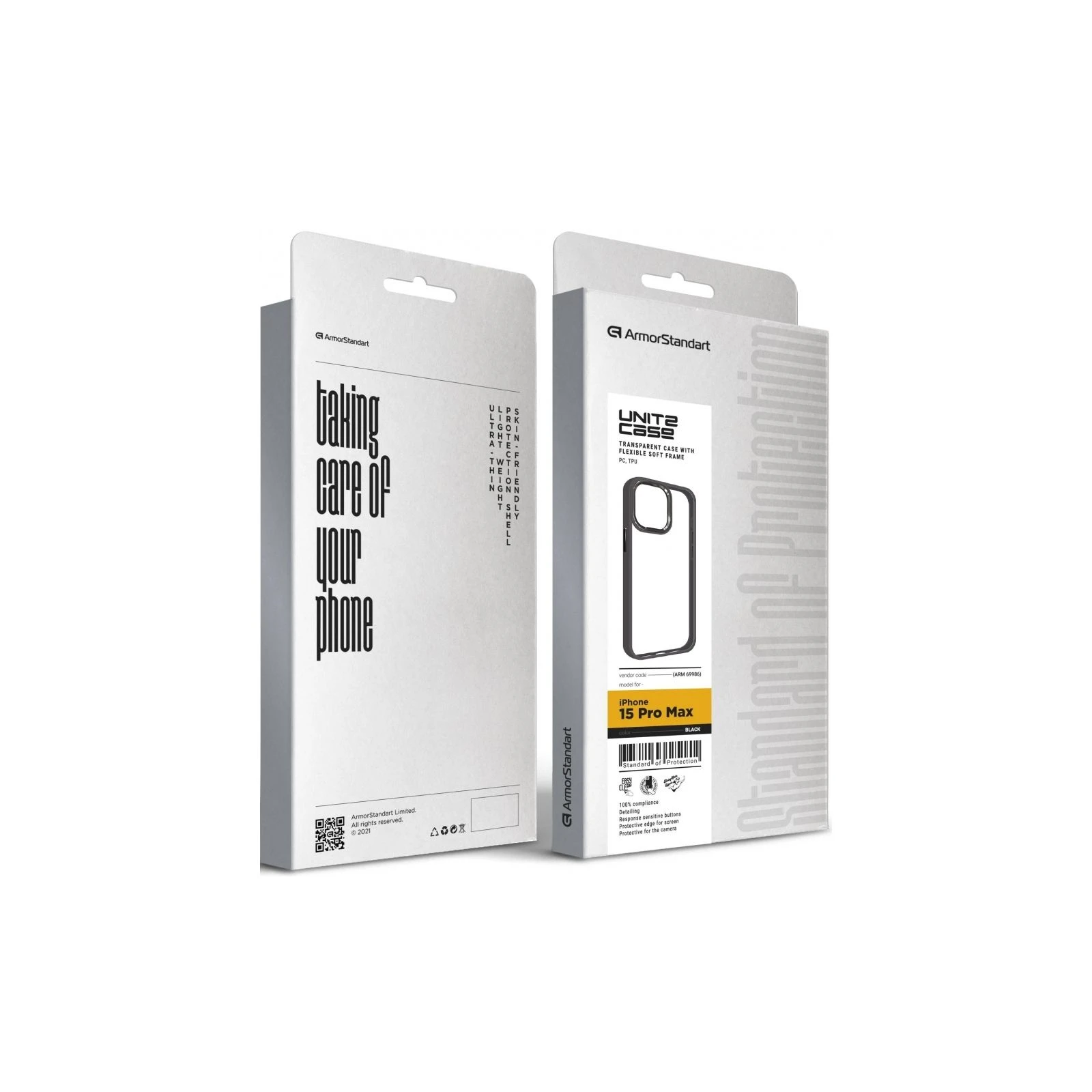 Чохол для мобільного телефону Armorstandart UNIT2 Apple iPhone 15 Pro Max Black (ARM69986) (UA) ТОП Популярних моделей: Apple iPhone 15