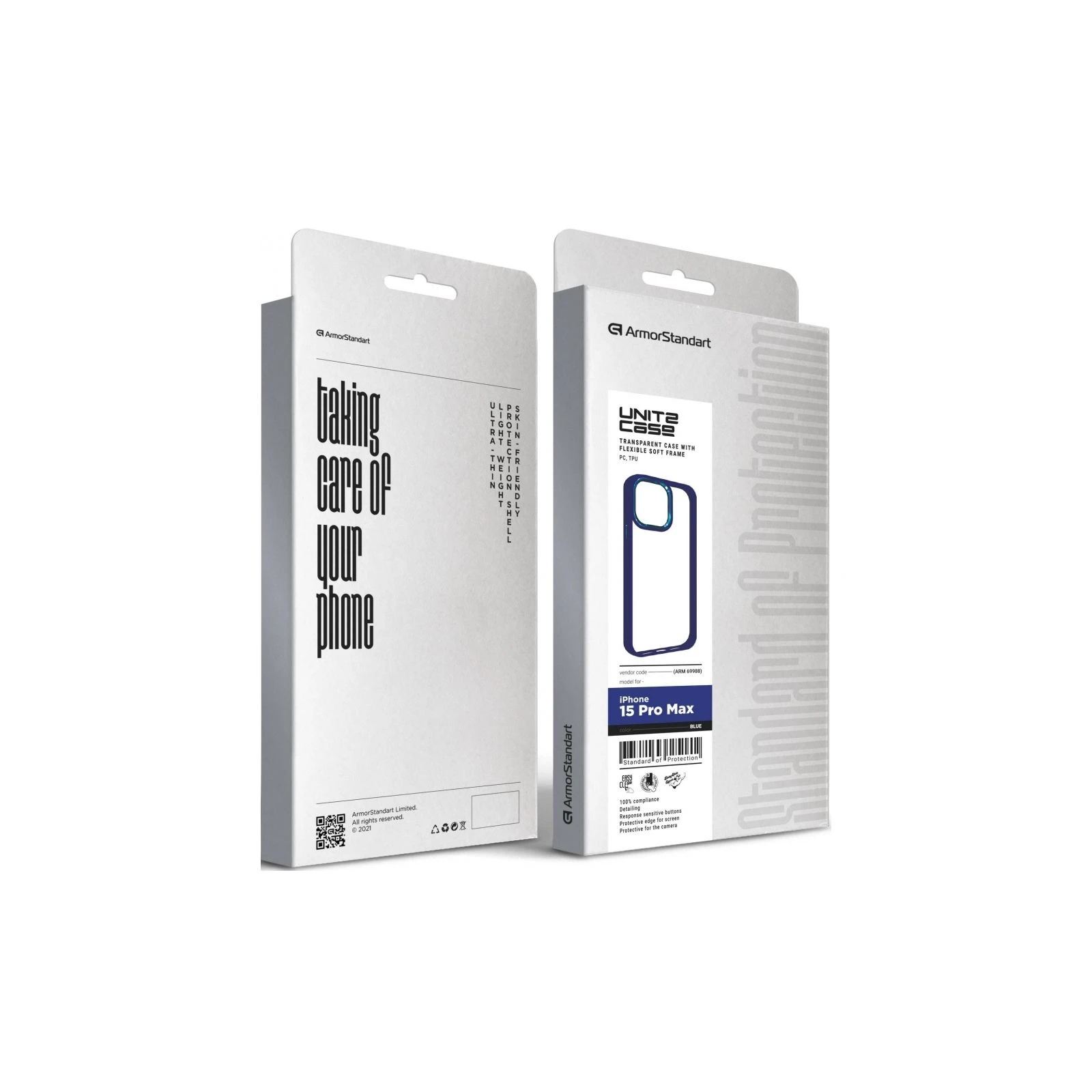 Чохол для мобільного телефону Armorstandart UNIT2 Apple iPhone 15 Pro Max Blue (ARM69988) (UA) ТОП Популярних моделей: Apple iPhone 15