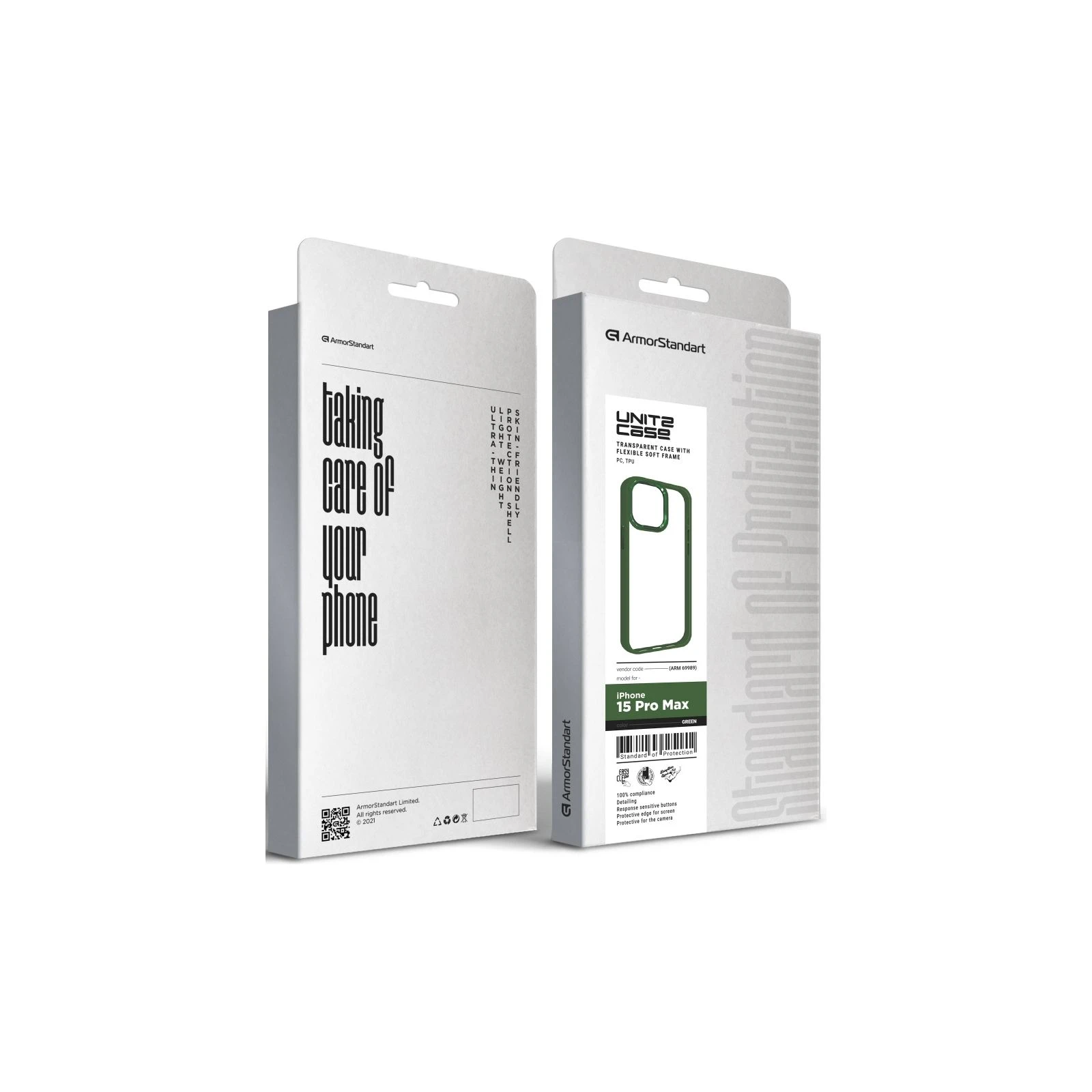 Чохол для мобільного телефону Armorstandart UNIT2 Apple iPhone 15 Pro Max Green (ARM69989) (UA) ТОП Популярних моделей: Apple iPhone 15