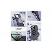 Чохол для мобільного телефону Armorstandart Y23 MagSafe Apple iPhone 15 Pro Max Transparent Black (ARM68568) (UA)