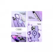 Чохол для мобільного телефону Armorstandart Y23 MagSafe Apple iPhone 15 Transparent Purple (ARM68567) (UA)