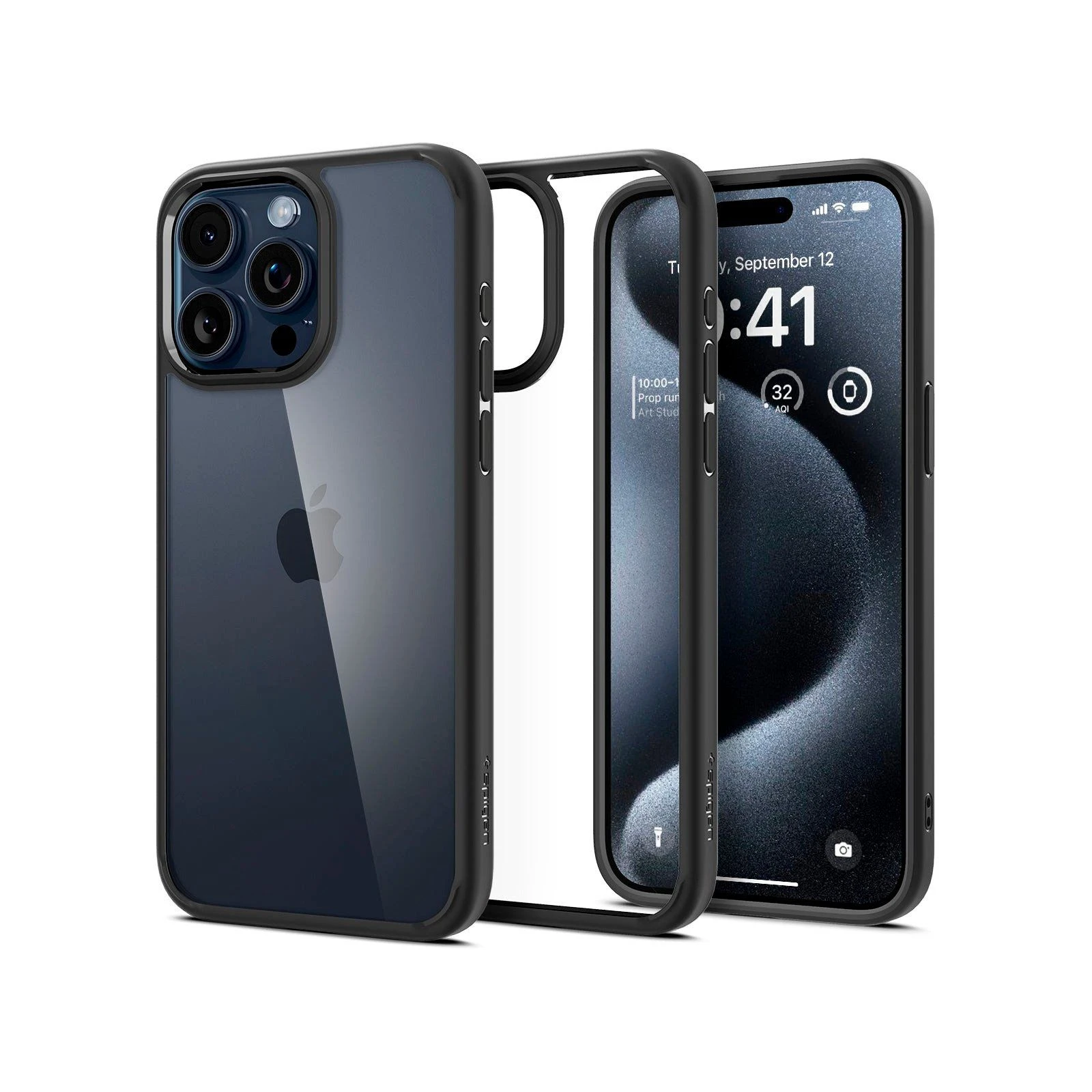 Чехол для мобильного телефона Spigen Apple iPhone 15 Pro Ultra Hybrid Matte Black (ACS06713) (UA) ТОП Популярных моделей: Apple iPhone 15