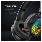 GamePro HS1300 RGB 7.1 Black (HS1300) (UA)