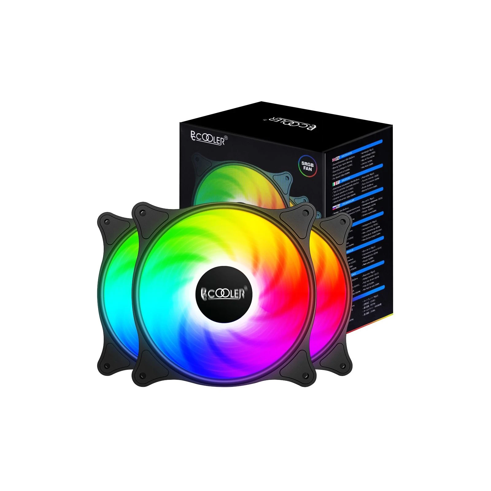 Кулер для корпусу PcСooler FX 120 ARGB BK 3in1 (UA) Кількість вентиляторів: 3;