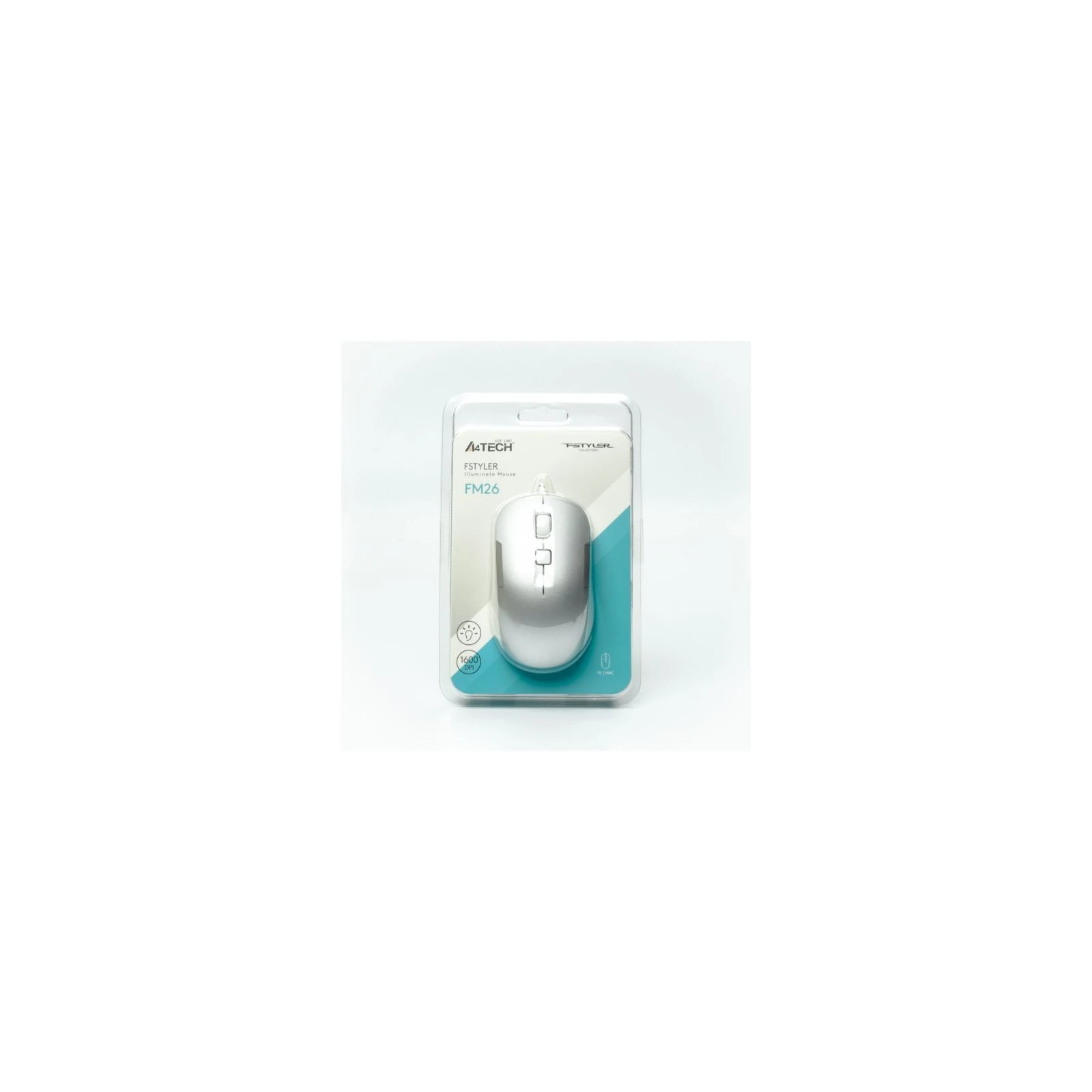 A4Tech FM26 USB Icy White (4711421991469) (UA) Тип: Классические; Назначение: