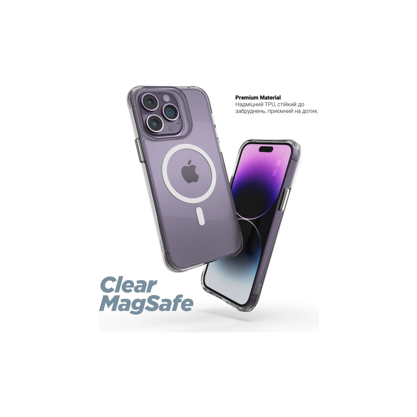 Чехол для мобильного телефона Armorstandart Clear Magsafe Apple iPhone 15 Pro Tansparent (ARM71051) (UA) Тип чехла для телефона накладка