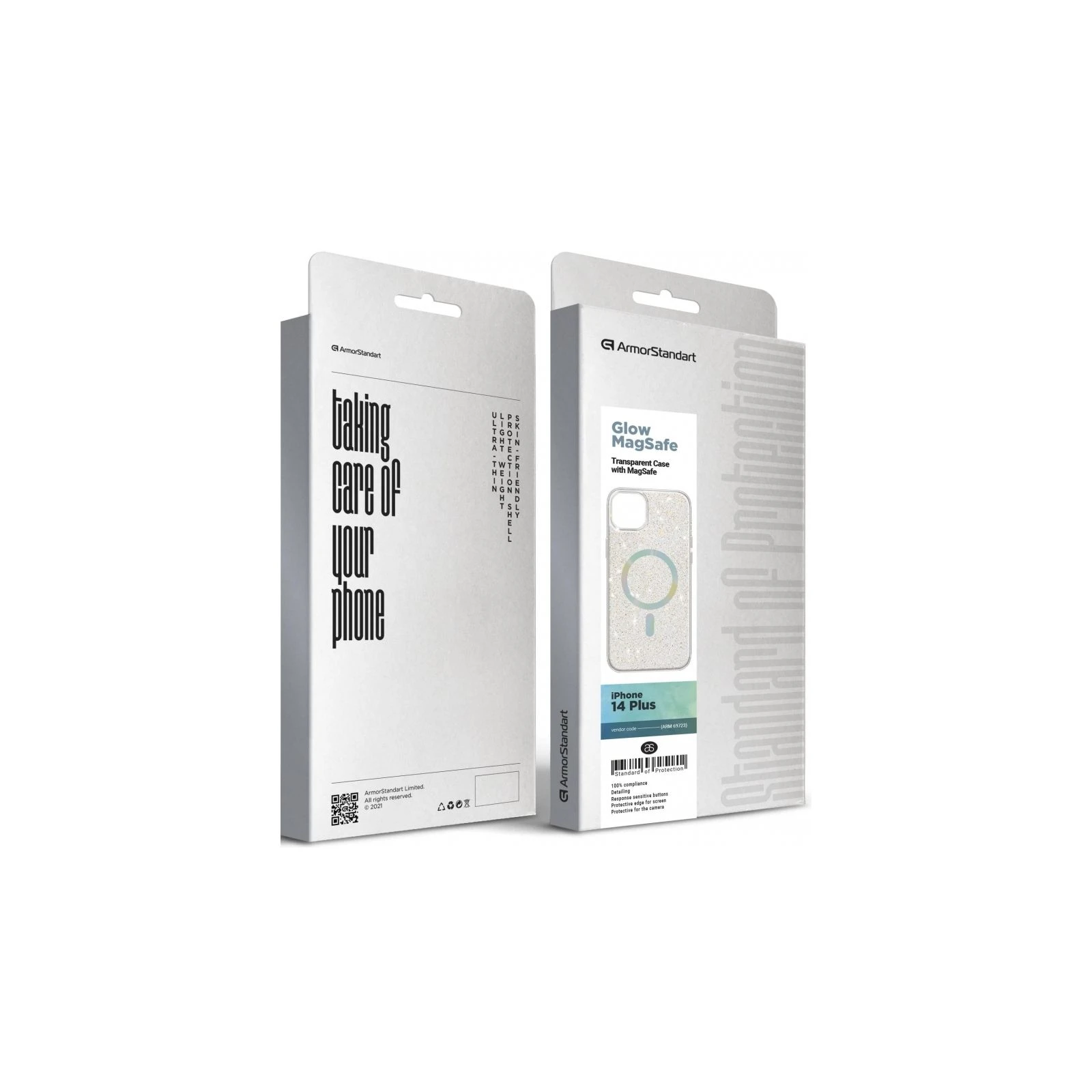 Чехол для мобильного телефона Armorstandart Glow Magsafe Apple iPhone 14 Plus Transparent (ARM69723) (UA) ТОП Популярных моделей Apple iPhone 14 Plus