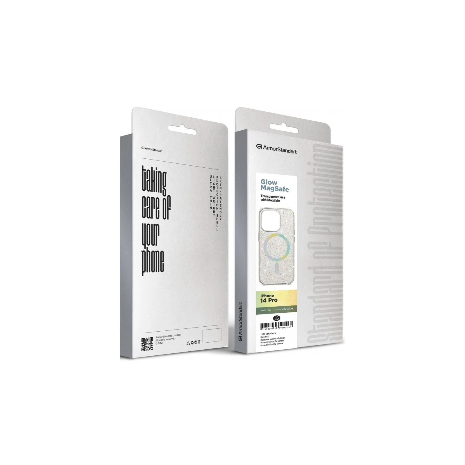 Чохол для мобільного телефону Armorstandart Glow Magsafe Apple iPhone 14 Pro Transparent (ARM69724) (UA) ТОП Популярних моделей Apple iPhone 14 Pro