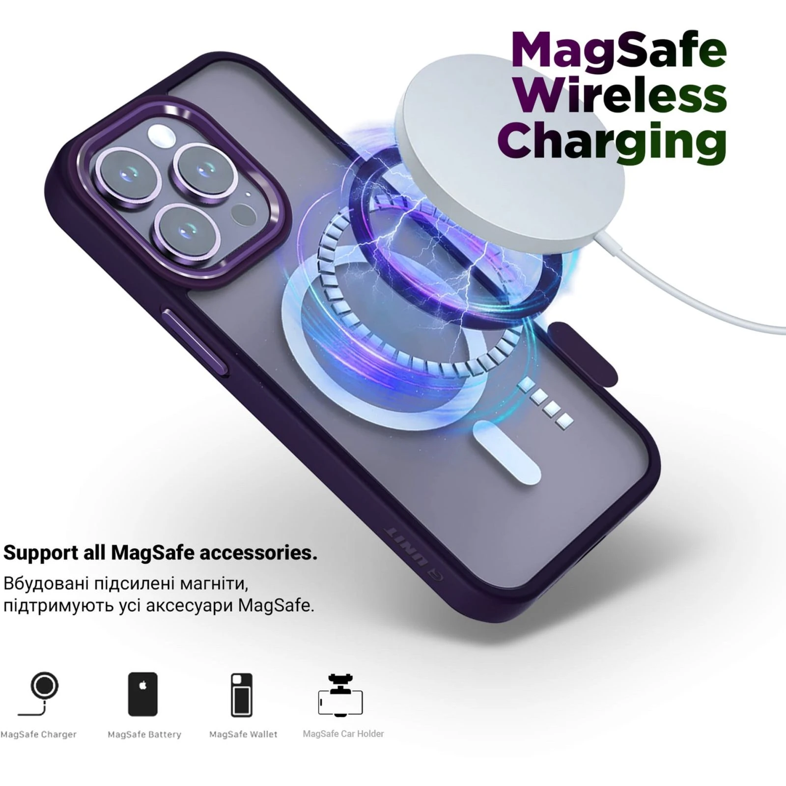 Чехол для мобильного телефона Armorstandart Unit MagSafe Apple iPhone 11 Purple (ARM68875) (UA) Назначение модельный