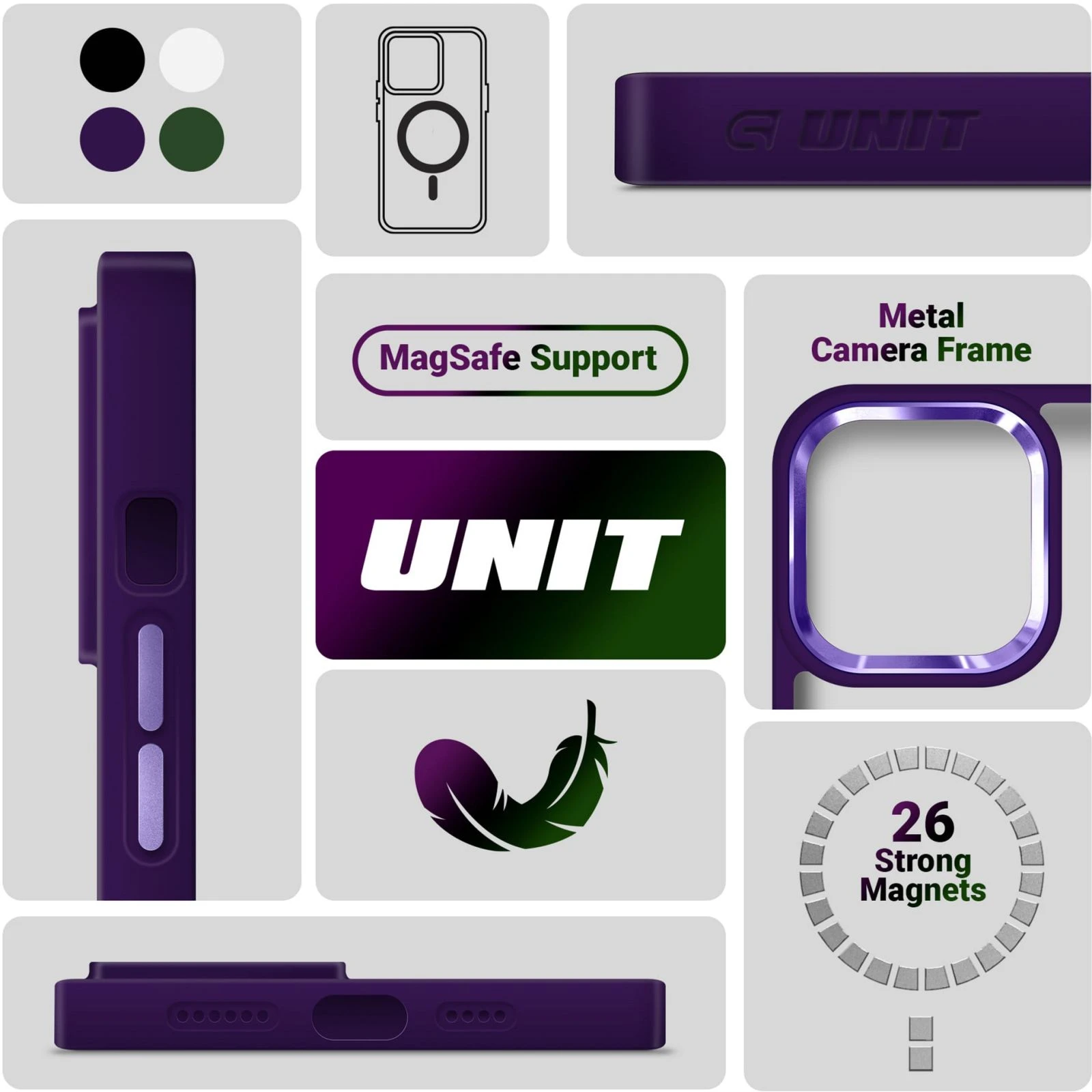 Чохол для мобільного телефону Armorstandart Unit MagSafe Apple iPhone 11 Purple (ARM68875) (UA) Сумісність із моделями Apple iPhone 11