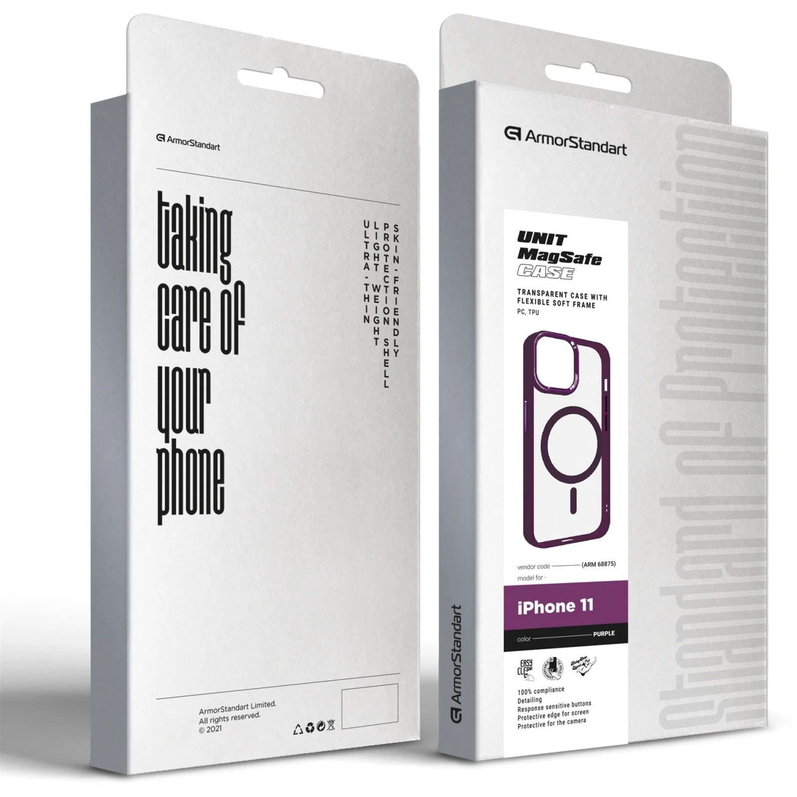 Чохол для мобільного телефону Armorstandart Unit MagSafe Apple iPhone 11 Purple (ARM68875) (UA) Сумісність із брендом Apple