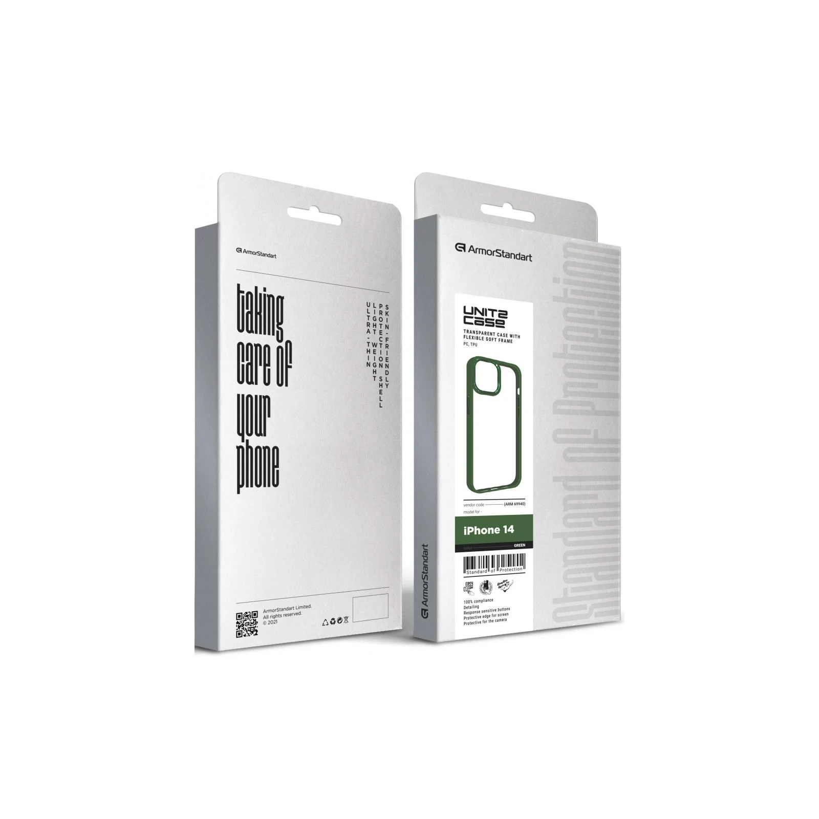 Чохол для мобільного телефону Armorstandart UNIT2 Apple iPhone 14 Green (ARM69940) (UA) ТОП Популярних моделей: Apple iPhone