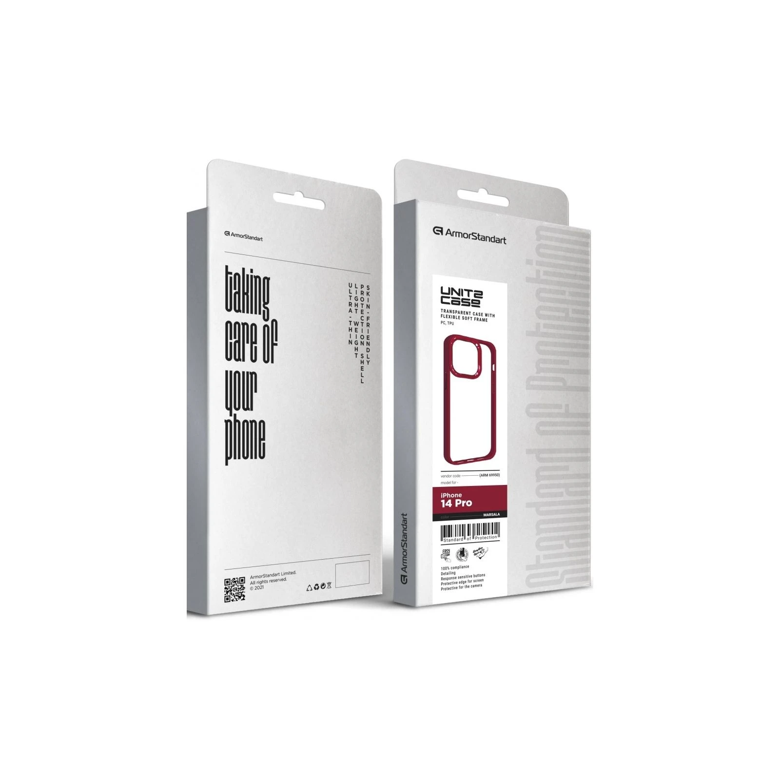 Чохол для мобільного телефону Armorstandart UNIT2 Apple iPhone 14 Pro Marsala (ARM69950) (UA) ТОП Популярних моделей Apple iPhone 14 Pro