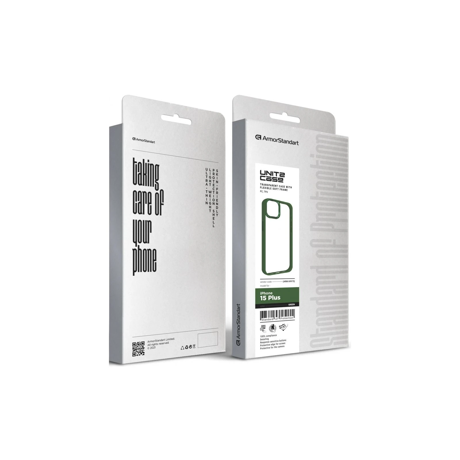 Чохол для мобільного телефону Armorstandart UNIT2 Apple iPhone 15 Plus Green (ARM69975) (UA) ТОП Популярних моделей Apple iPhone 15 Plus