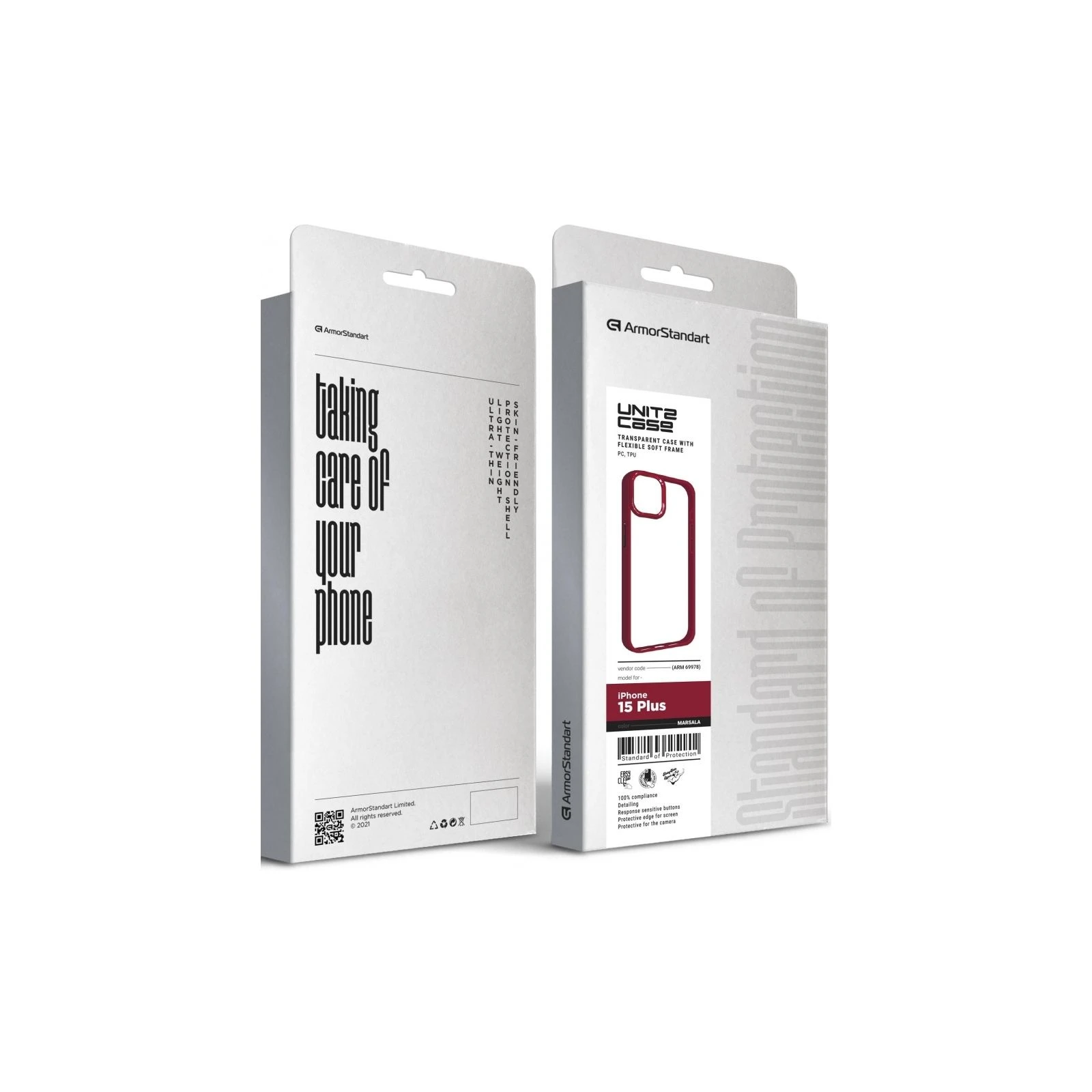 Чохол для мобільного телефону Armorstandart UNIT2 Apple iPhone 15 Plus Marsala (ARM69978) (UA) ТОП Популярних моделей Apple iPhone 15 Plus