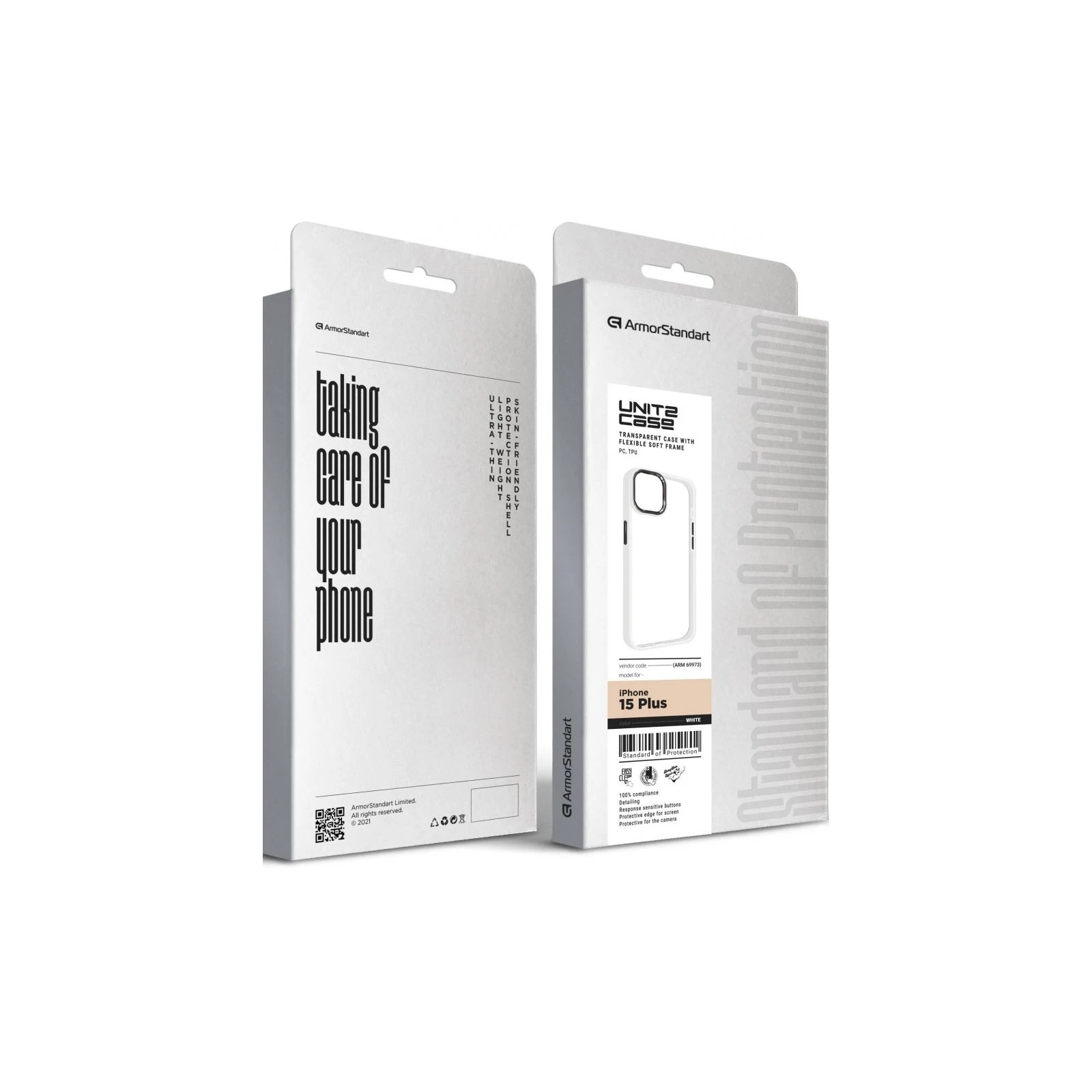 Чохол для мобільного телефону Armorstandart UNIT2 Apple iPhone 15 Plus White (ARM69973) (UA) ТОП Популярних моделей: Apple iPhone 15