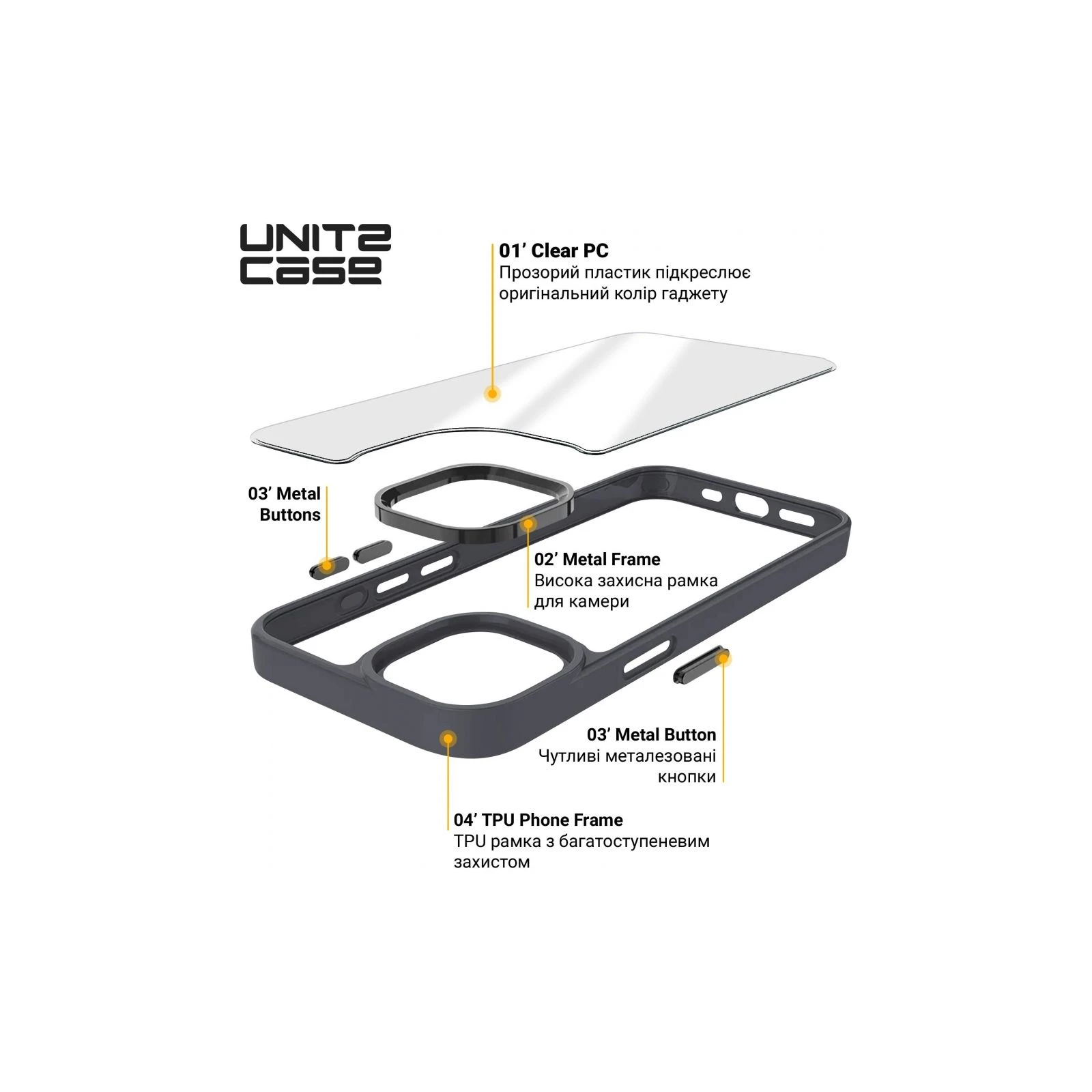 Чохол для мобільного телефону Armorstandart UNIT2 Apple iPhone 15 Pro Black (ARM69979) (UA) Сумісність з брендом Apple