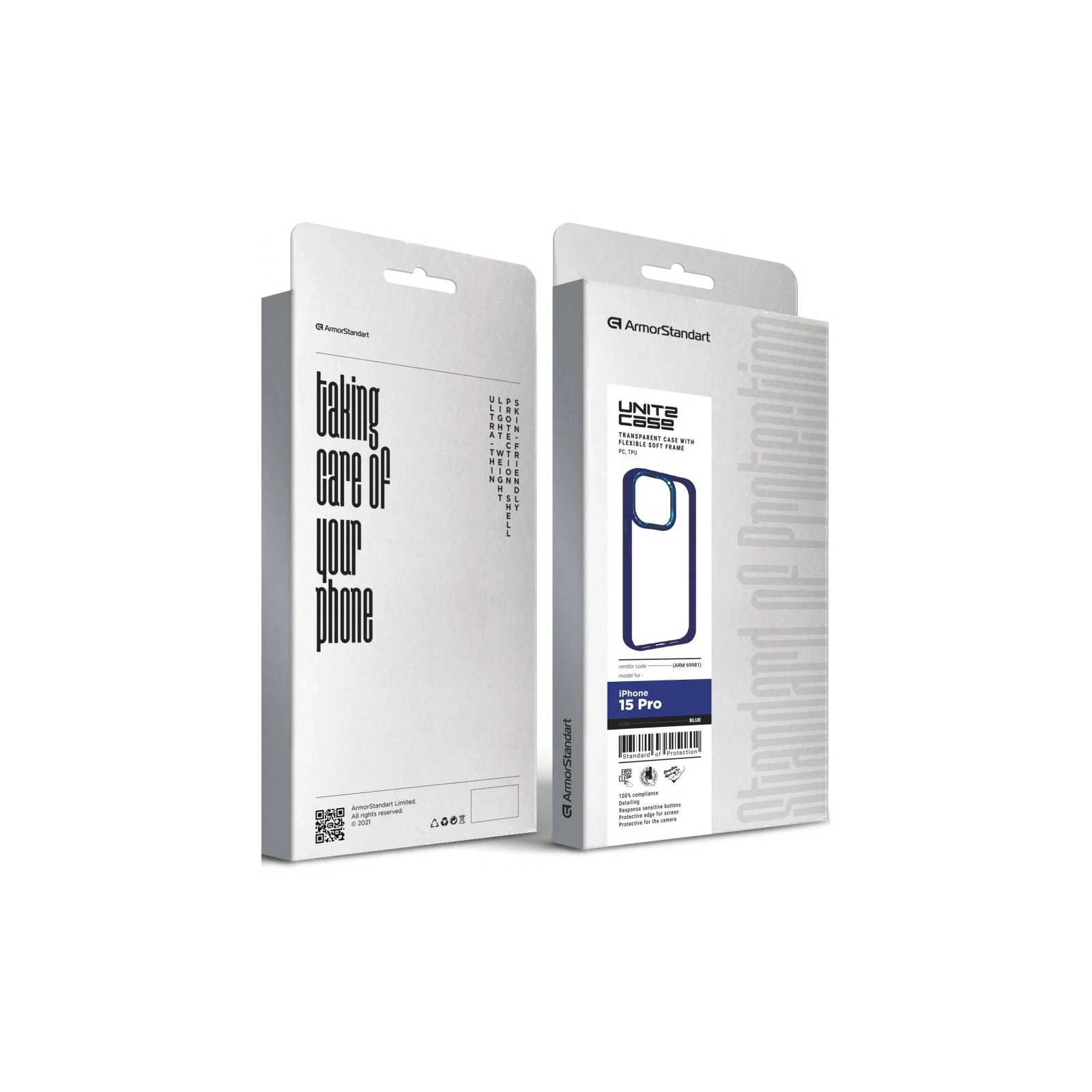 Чохол для мобільного телефону Armorstandart UNIT2 Apple iPhone 15 Pro Blue (ARM69981) (UA) ТОП Популярних моделей Apple iPhone 15 Pro